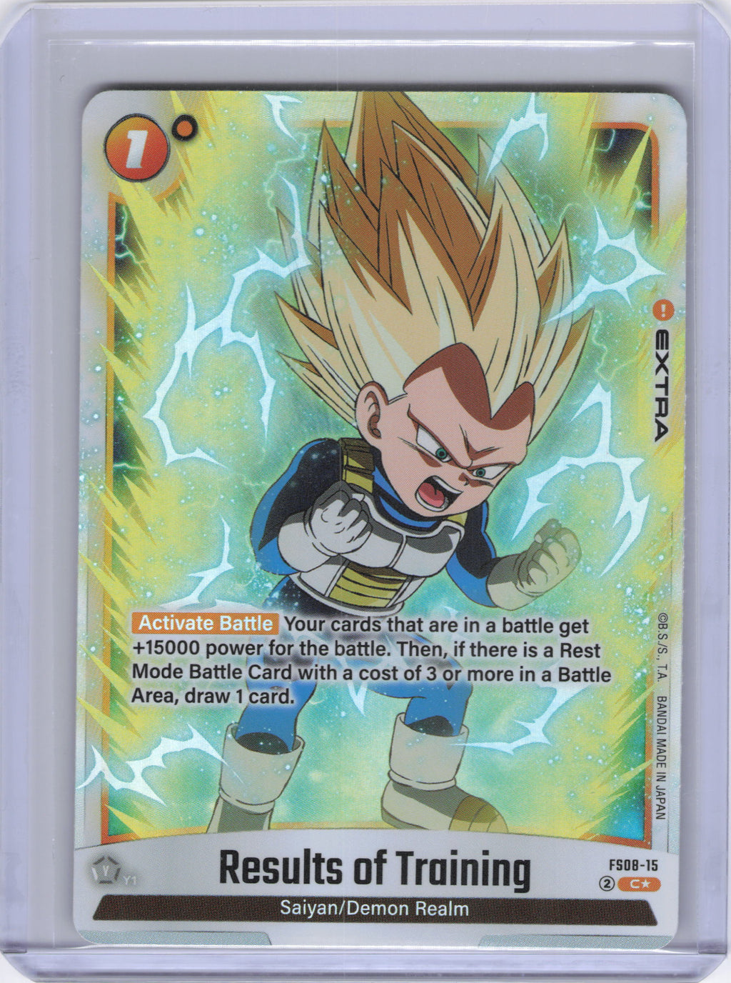 Results of Training (Bonus Pack Alternate Art) - Starter Deck 8: Vegeta (Mini) Super Saiyan 3 (FS08)