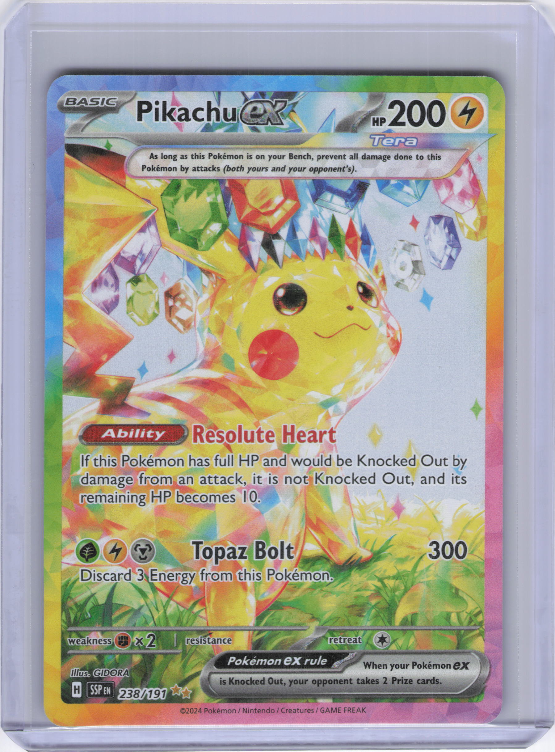 Pikachu ex - 238/191 - SV08: Surging Sparks (SSP)