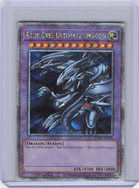 Blue-Eyes Ultimate Dragon (Quarter Century Secret Rare) - Quarter Century Bonanza (RA03)