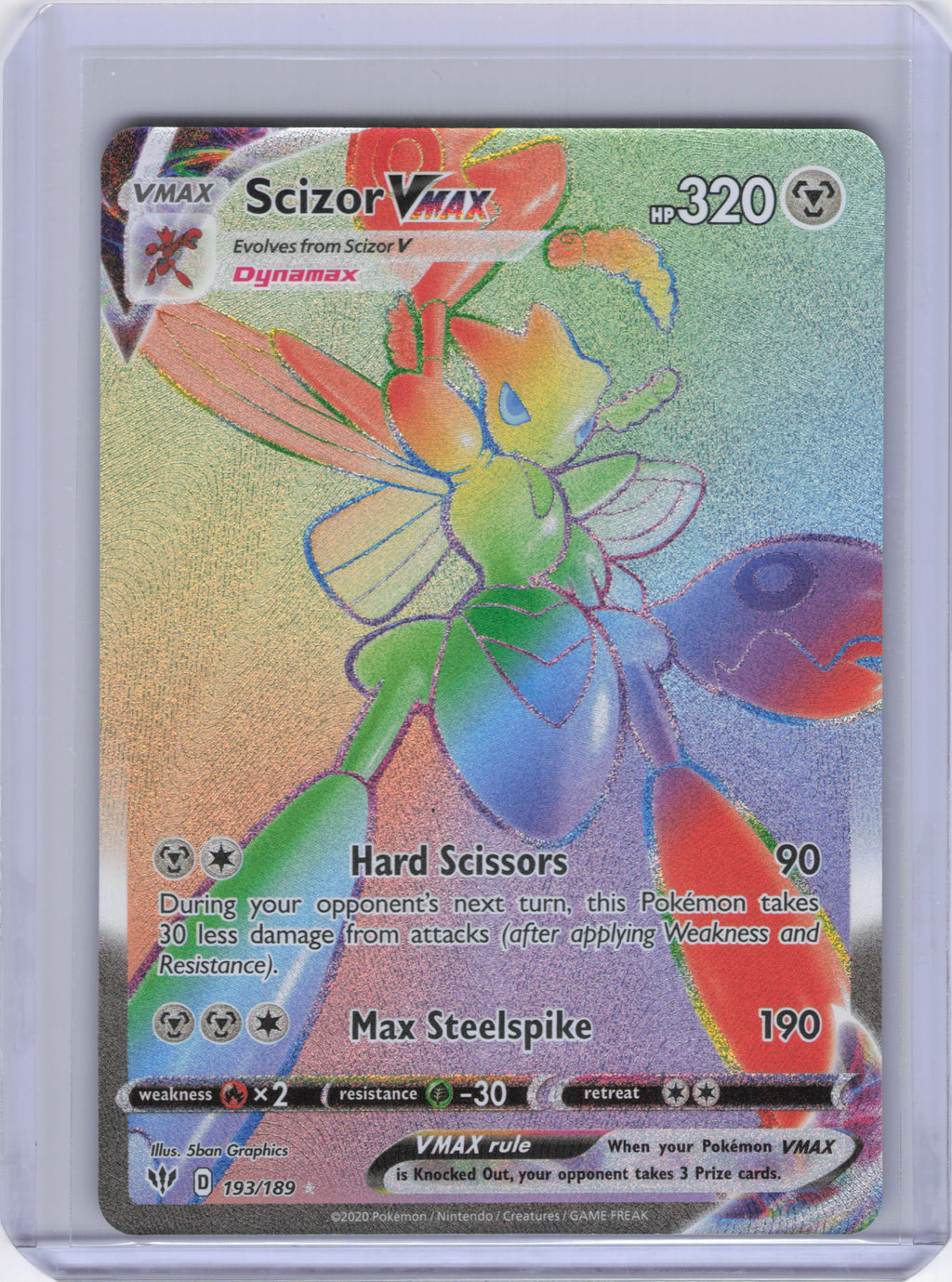 Scizor VMAX (Secret) - SWSH03: Darkness Ablaze (SWSH03)