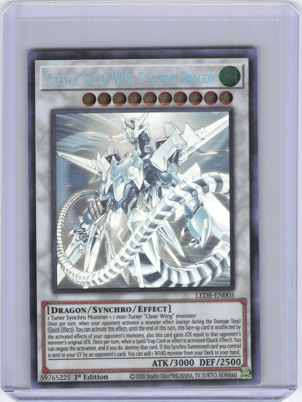 Crystal Clear Wing Synchro Dragon (Ghost Rare) - Legendary Duelists: Synchro Storm (LED8) [1st Edition]