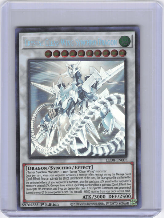 Crystal Clear Wing Synchro Dragon (Ghost Rare) - Legendary Duelists: Synchro Storm (LED8) [1st Edition]