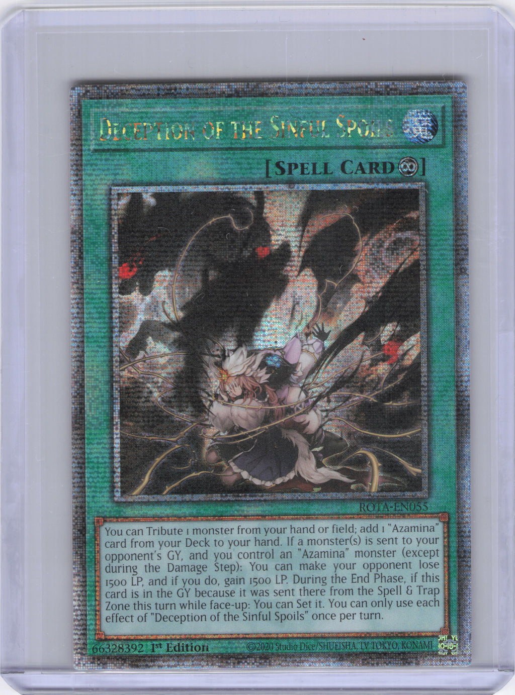 Deception of the Sinful Spoils (Quarter Century Secret Rare) - Rage of the Abyss (ROTA) [1st Edition]