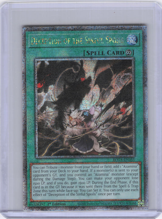 Deception of the Sinful Spoils (Quarter Century Secret Rare) - Rage of the Abyss (ROTA) [1st Edition]