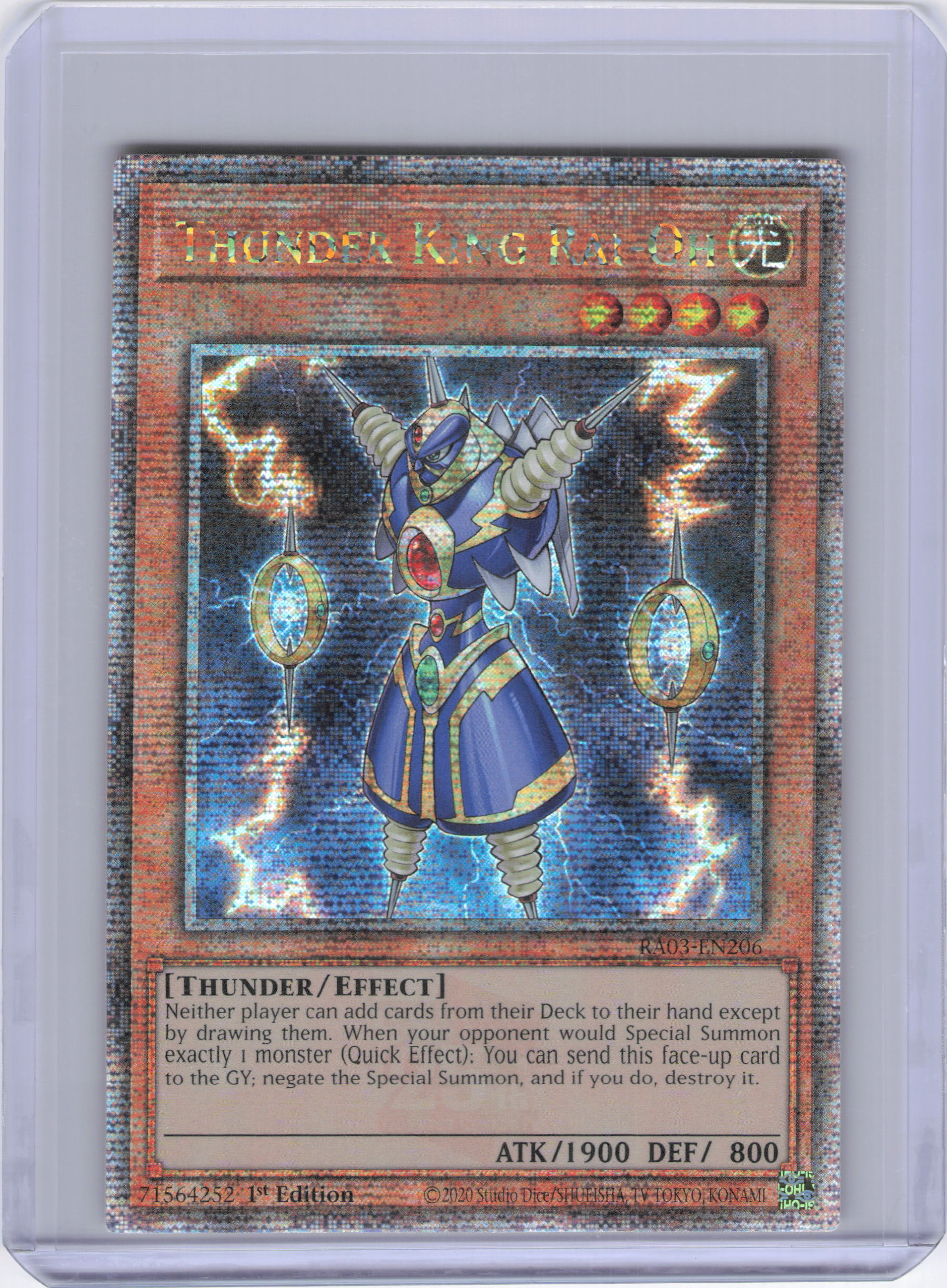 Thunder King Rai-Oh (Quarter Century Secret Rare) - Quarter Century Bonanza (RA03)