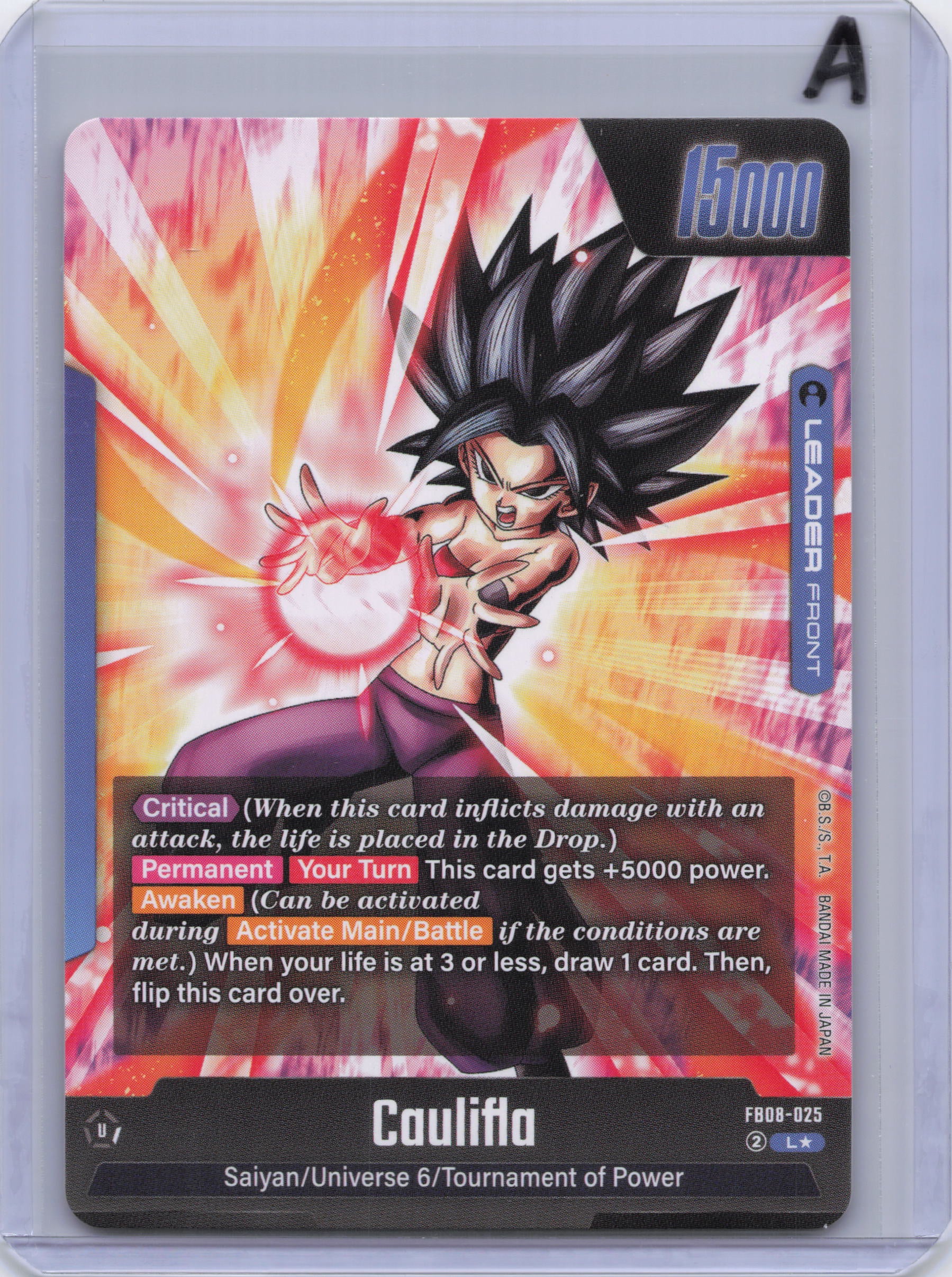Caulifla - FB08-025 (Alternate Art) - Saiyan's Pride (FB08)