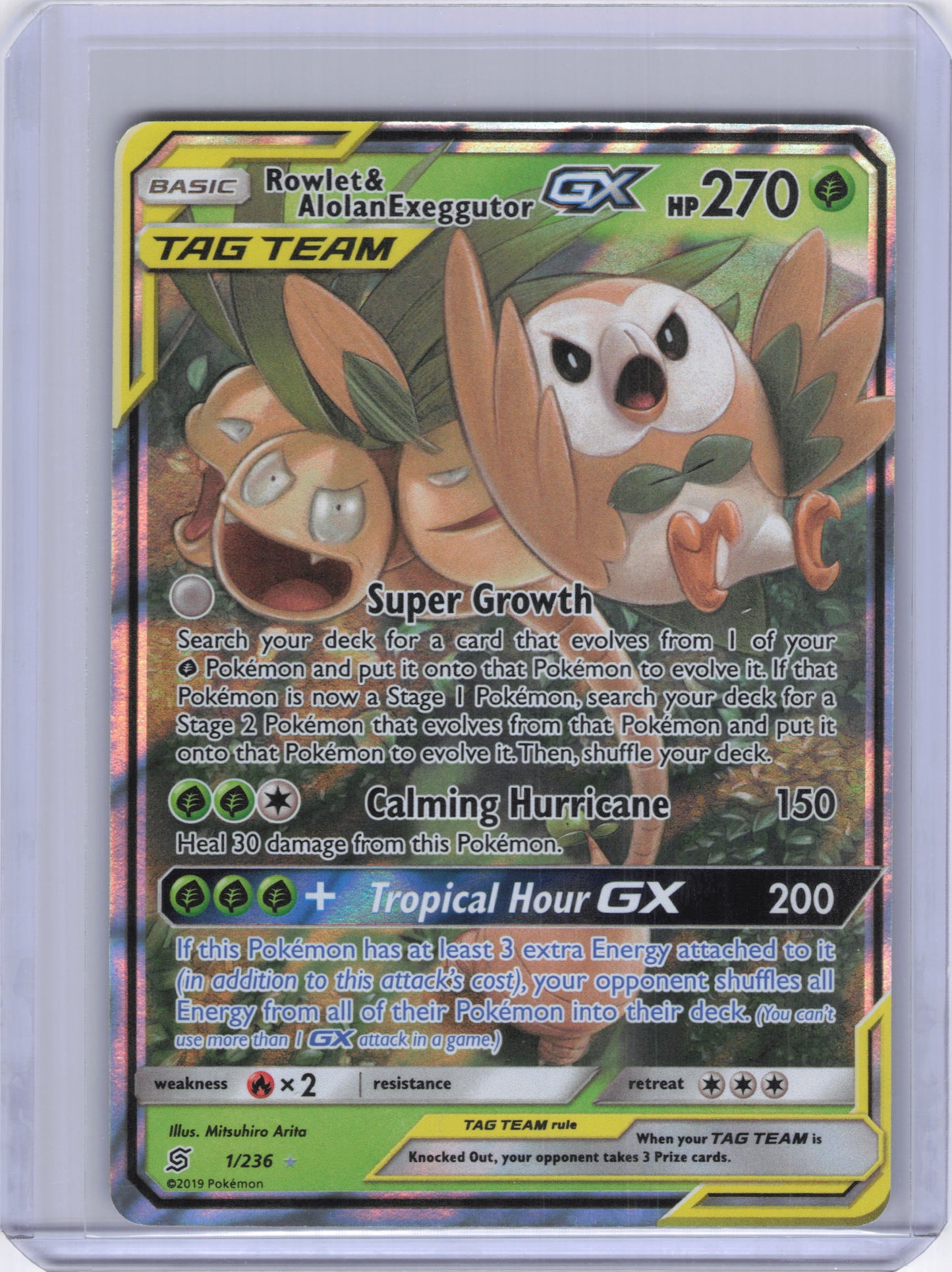 Rowlet & Alolan Exeggutor GX - SM - Unified Minds (SM11)