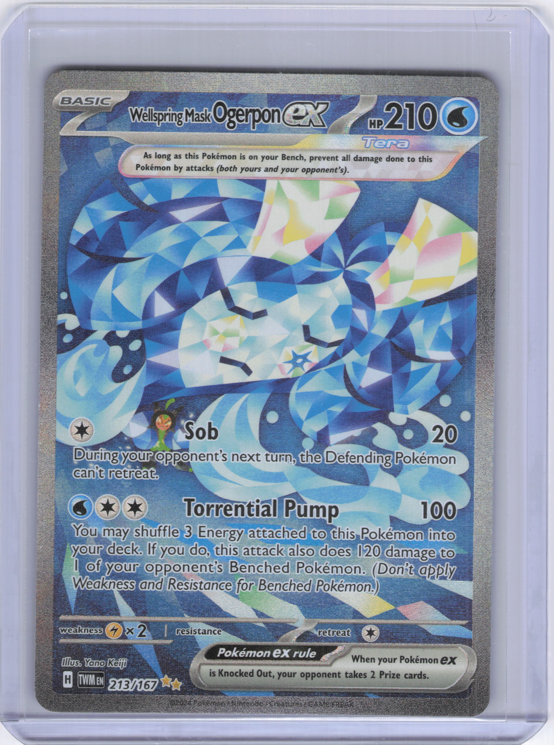Wellspring Mask Ogerpon ex - 213/167 - SV06: Twilight Masquerade (TWM)