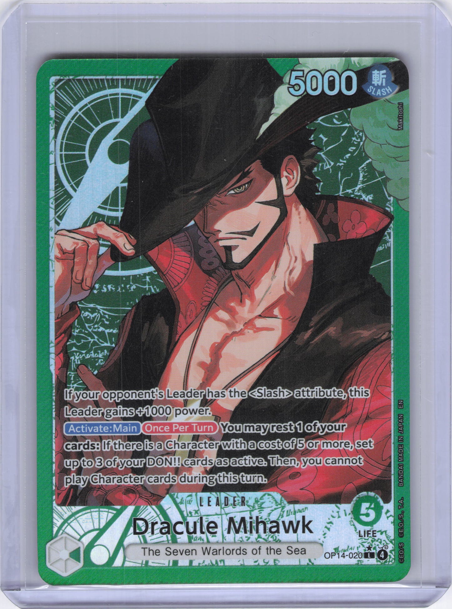 Dracule Mihawk - OP14-020 (Alternate Art) - The Azure Sea's Seven (OP14)