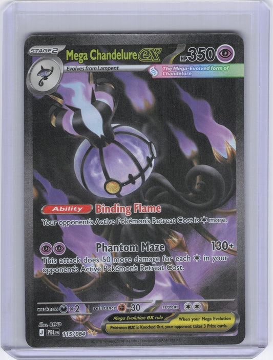 Mega Chandelure ex - 115/084 - ME05: Pitch Black (PBL)