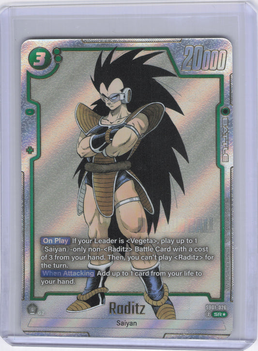 Raditz - SB01-026 (Alternate Art) - Manga Booster 01 (SB01)