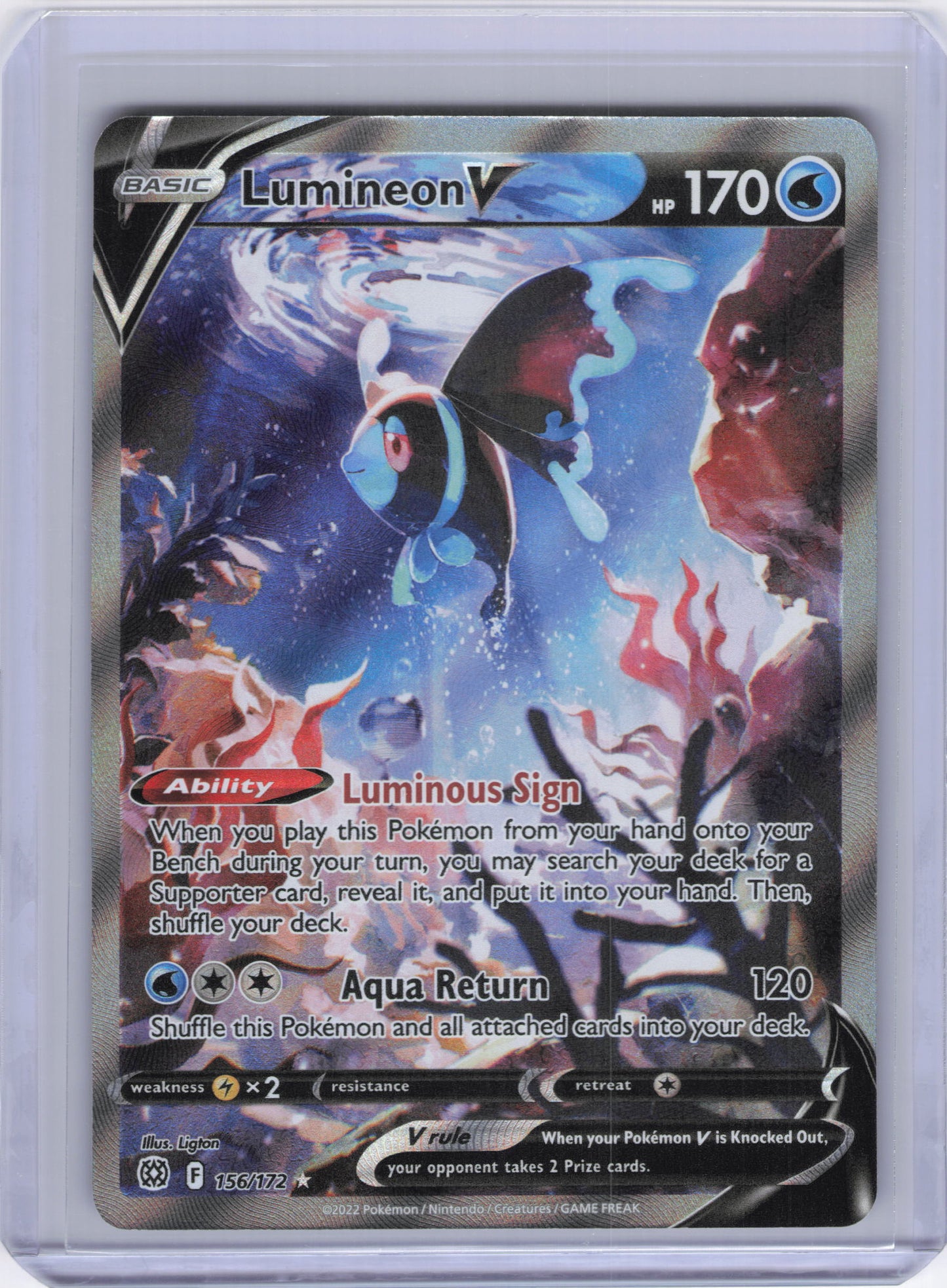 Lumineon V (Alternate Full Art) - SWSH09: Brilliant Stars (SWSH09)