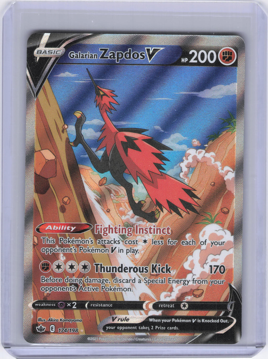 Galarian Zapdos V (Alternate Full Art) - SWSH06: Chilling Reign (SWSH06)