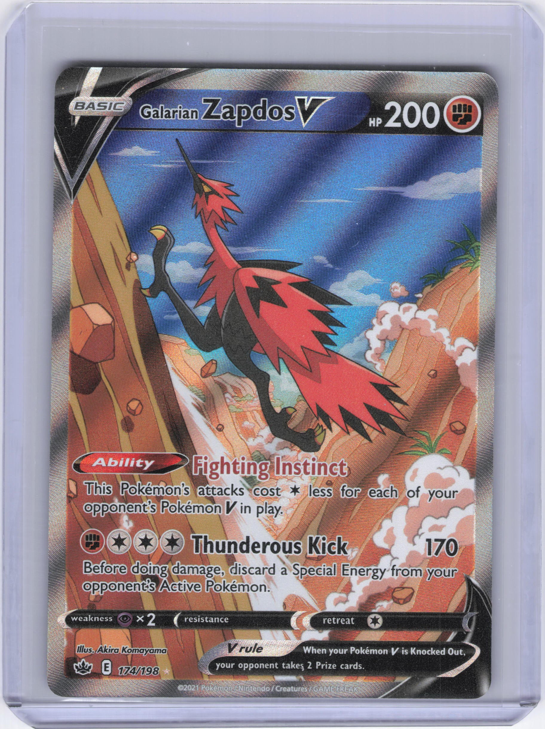 Galarian Zapdos V (Alternate Full Art) - SWSH06: Chilling Reign (SWSH06)