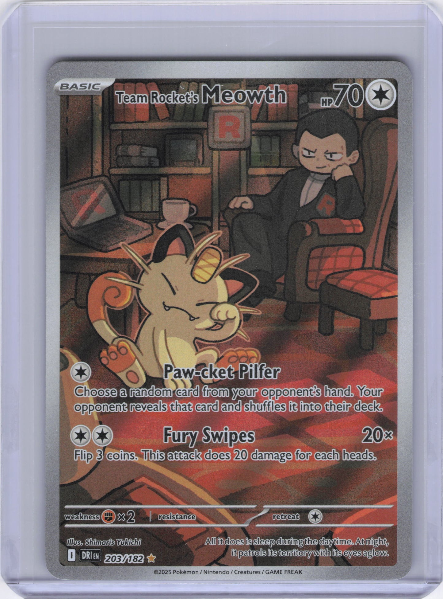 Team Rocket's Meowth - 203/182 - SV10: Destined Rivals (DRI)