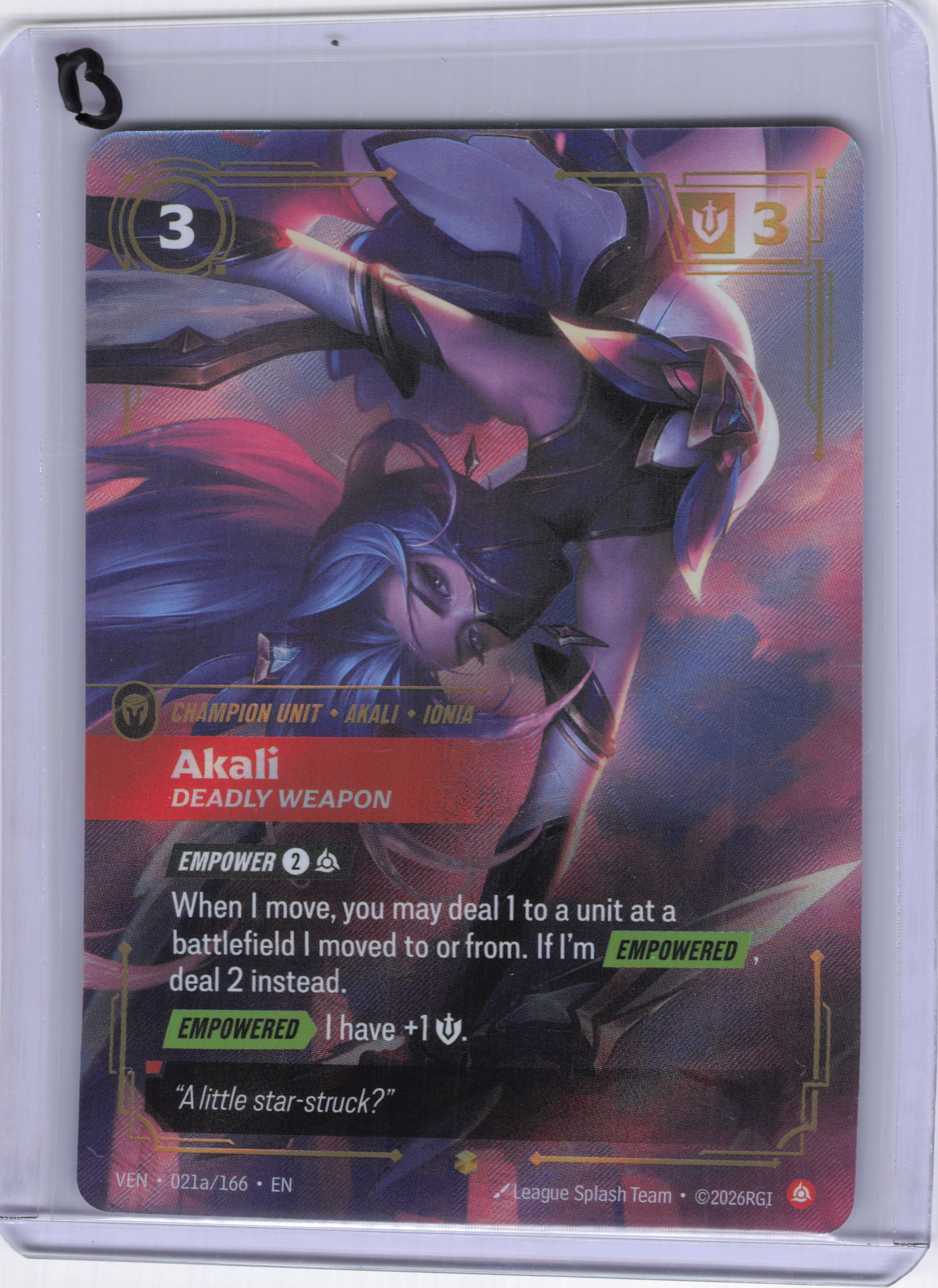 Akali - Deadly Weapon (Alternate Art) - Vendetta (VEN)