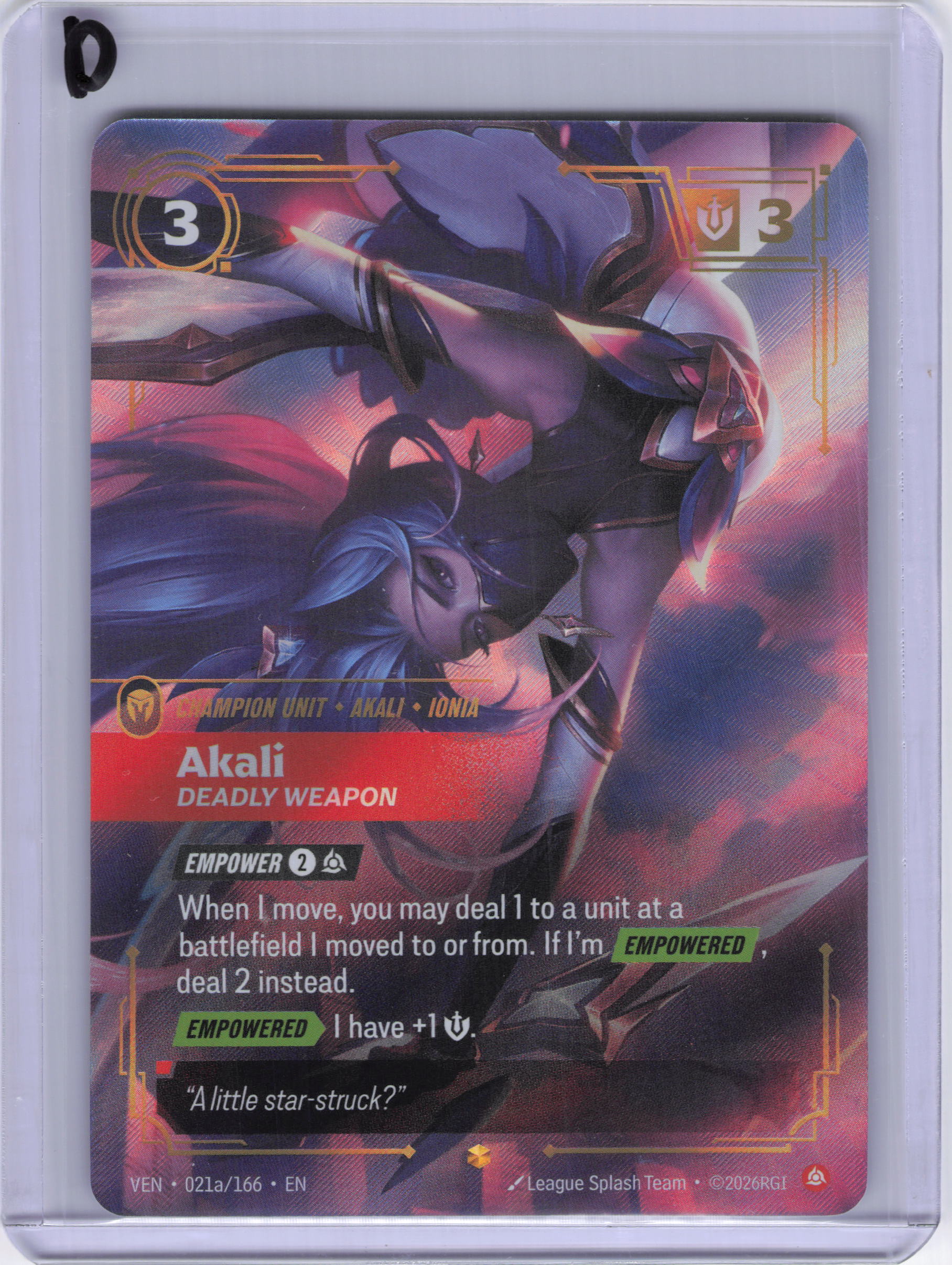 Akali - Deadly Weapon (Alternate Art) - Vendetta (VEN)