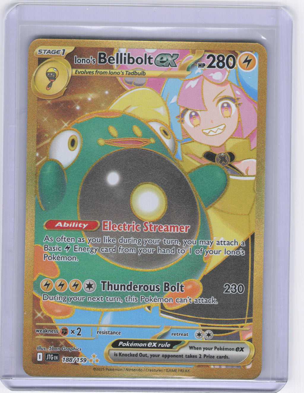 Iono's Bellibolt ex - 188/159 - SV09: Journey Together (JTG)