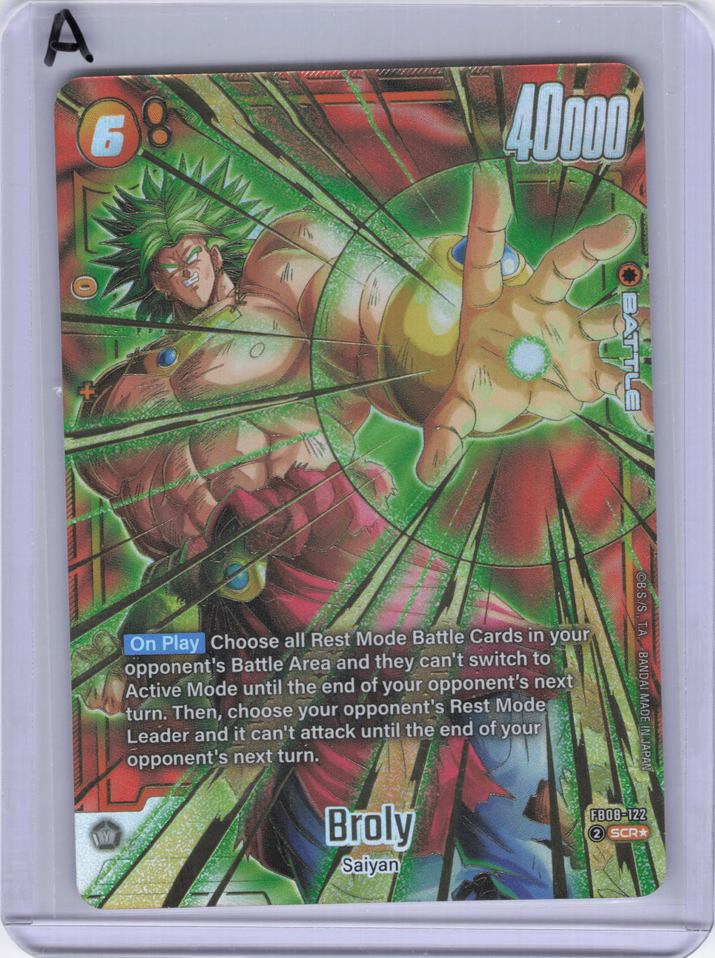 Broly - FB08-122 (Alternate Art) - Saiyan's Pride (FB08)