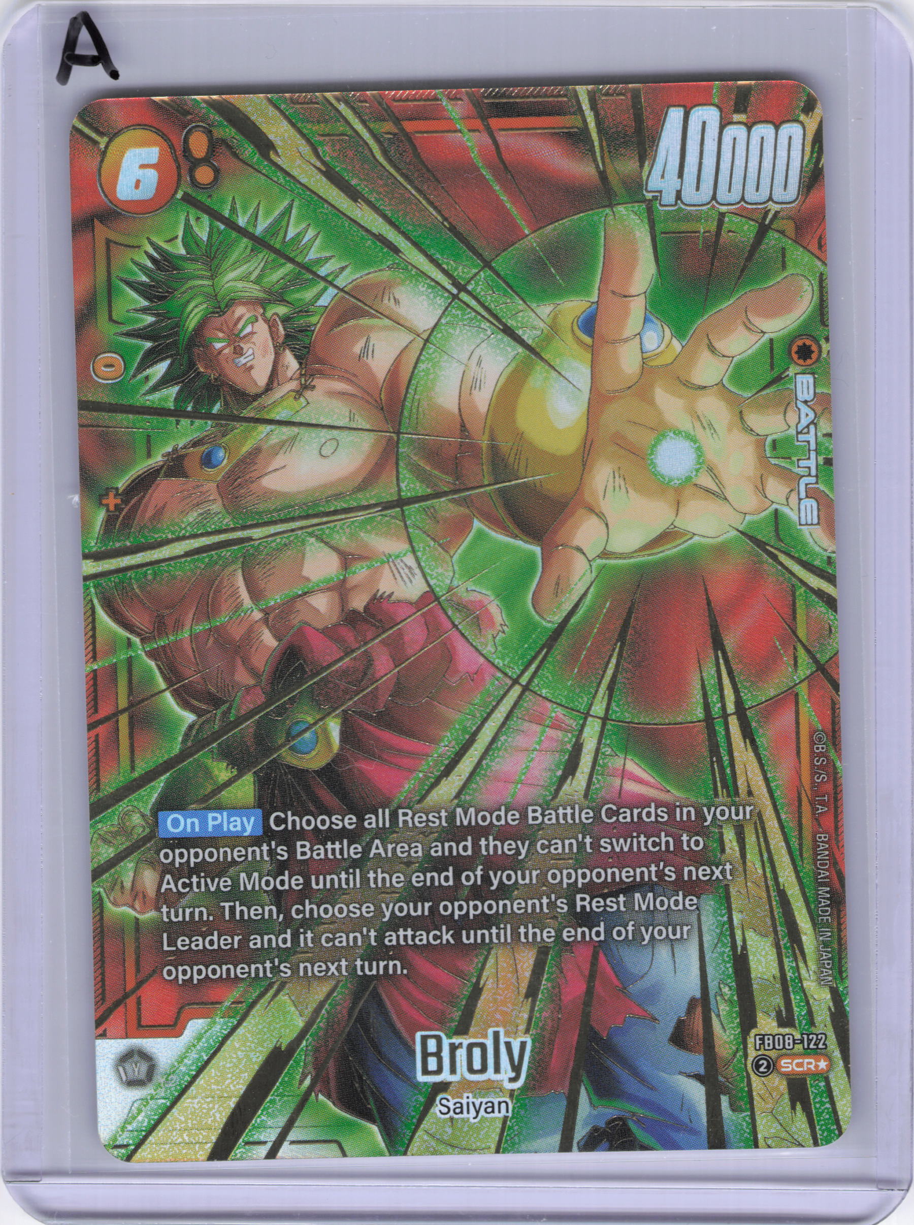 Broly - FB08-122 (Alternate Art) - Saiyan's Pride (FB08)