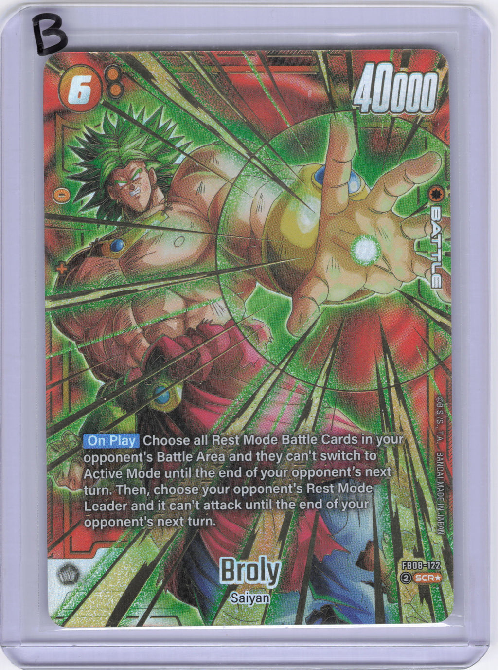 Broly - FB08-122 (Alternate Art) - Saiyan's Pride (FB08)