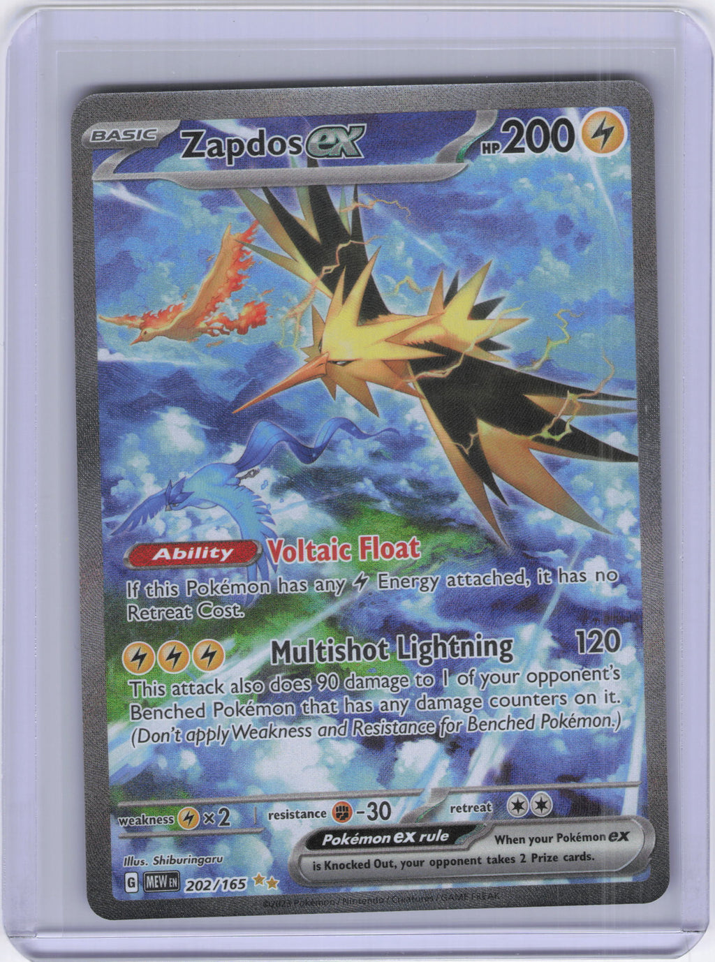 Zapdos ex - 202/165 - SV: Scarlet & Violet 151 (MEW)