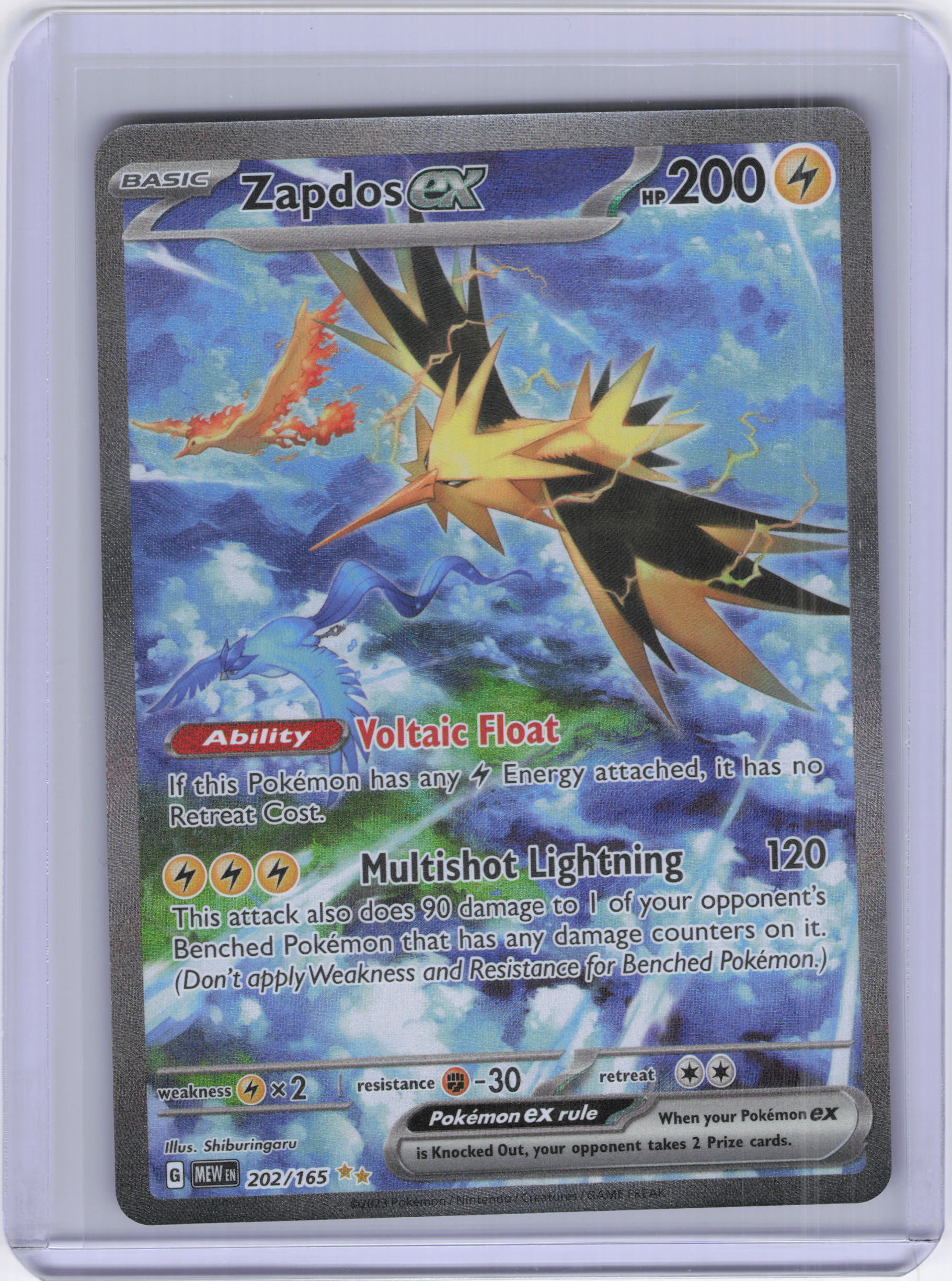 Zapdos ex - 202/165 - SV: Scarlet & Violet 151 (MEW)