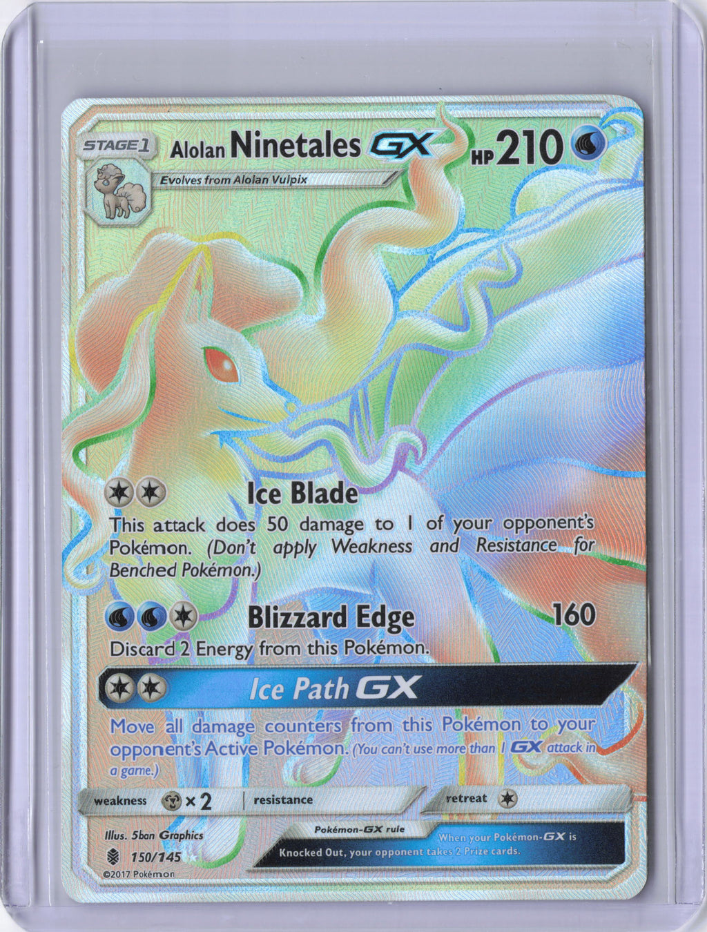 Alolan Ninetales GX (Secret) - SM - Guardians Rising (SM02)