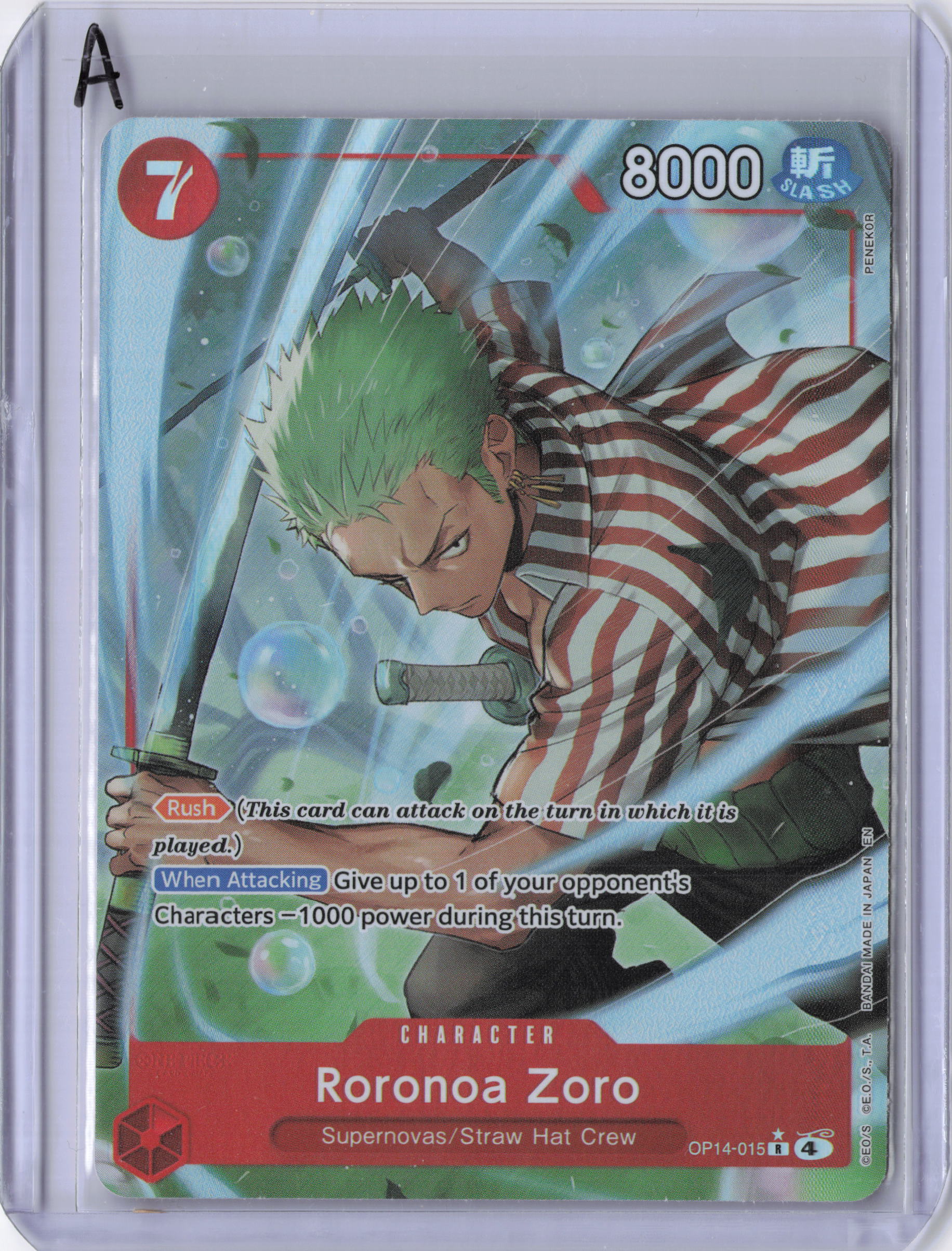 Roronoa Zoro - OP14-015 (Alternate Art) - The Azure Sea's Seven (OP14)