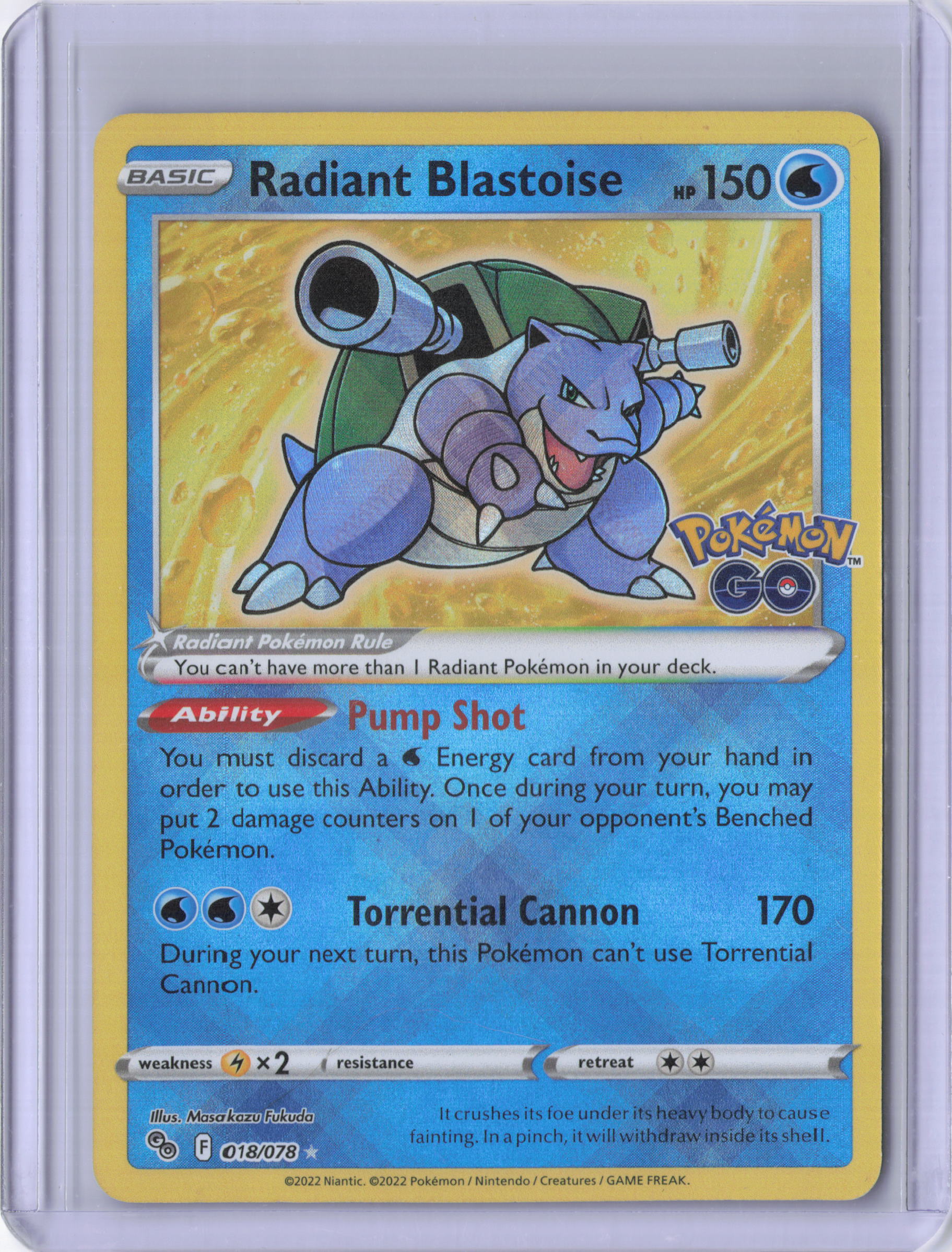 Radiant Blastoise - Pokemon GO (PGO)