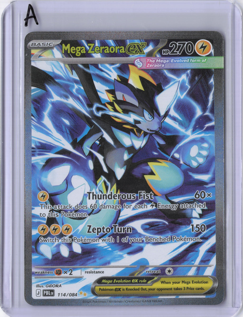 Mega Zeraora ex - 114/084 - ME05: Pitch Black (PBL)