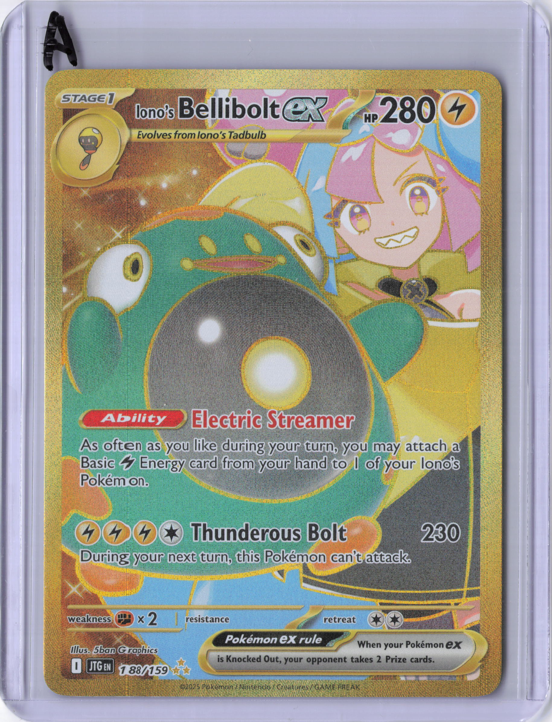Iono's Bellibolt ex - 188/159 - SV09: Journey Together (JTG)