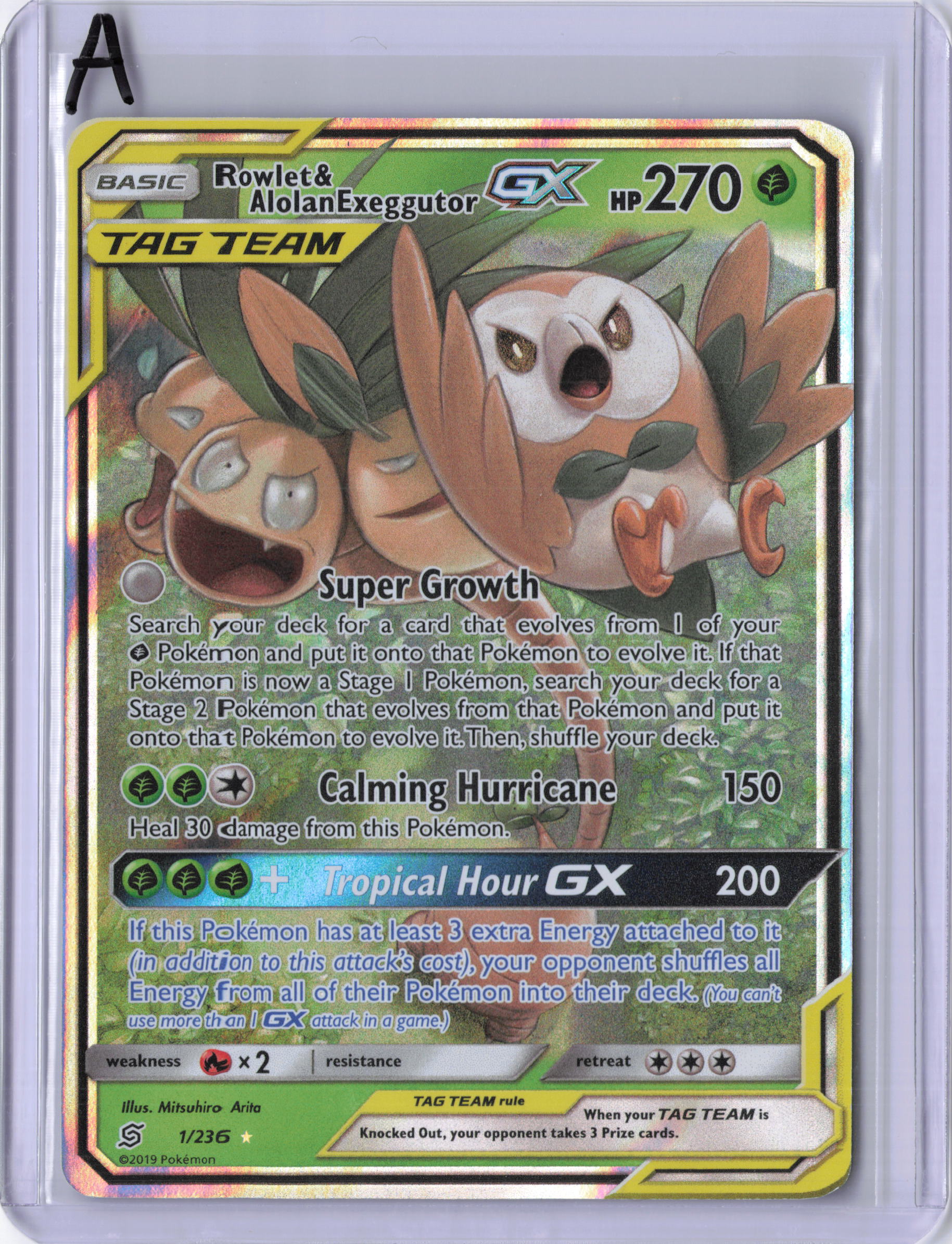 Rowlet & Alolan Exeggutor GX - SM - Unified Minds (SM11)