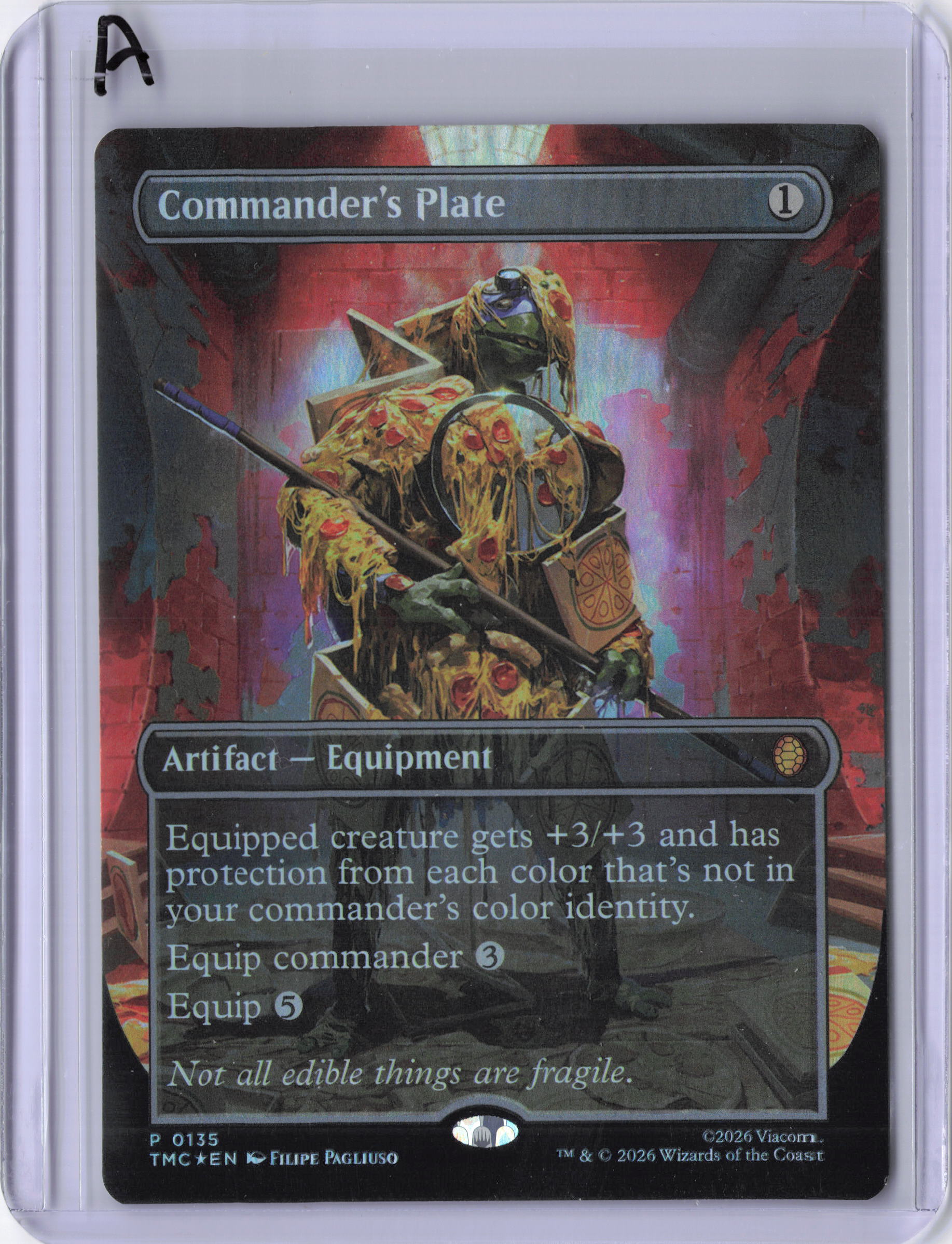 Commander's Plate (Borderless) - Commander: Teenage Mutant Ninja Turtles (TMC) (Foil)
