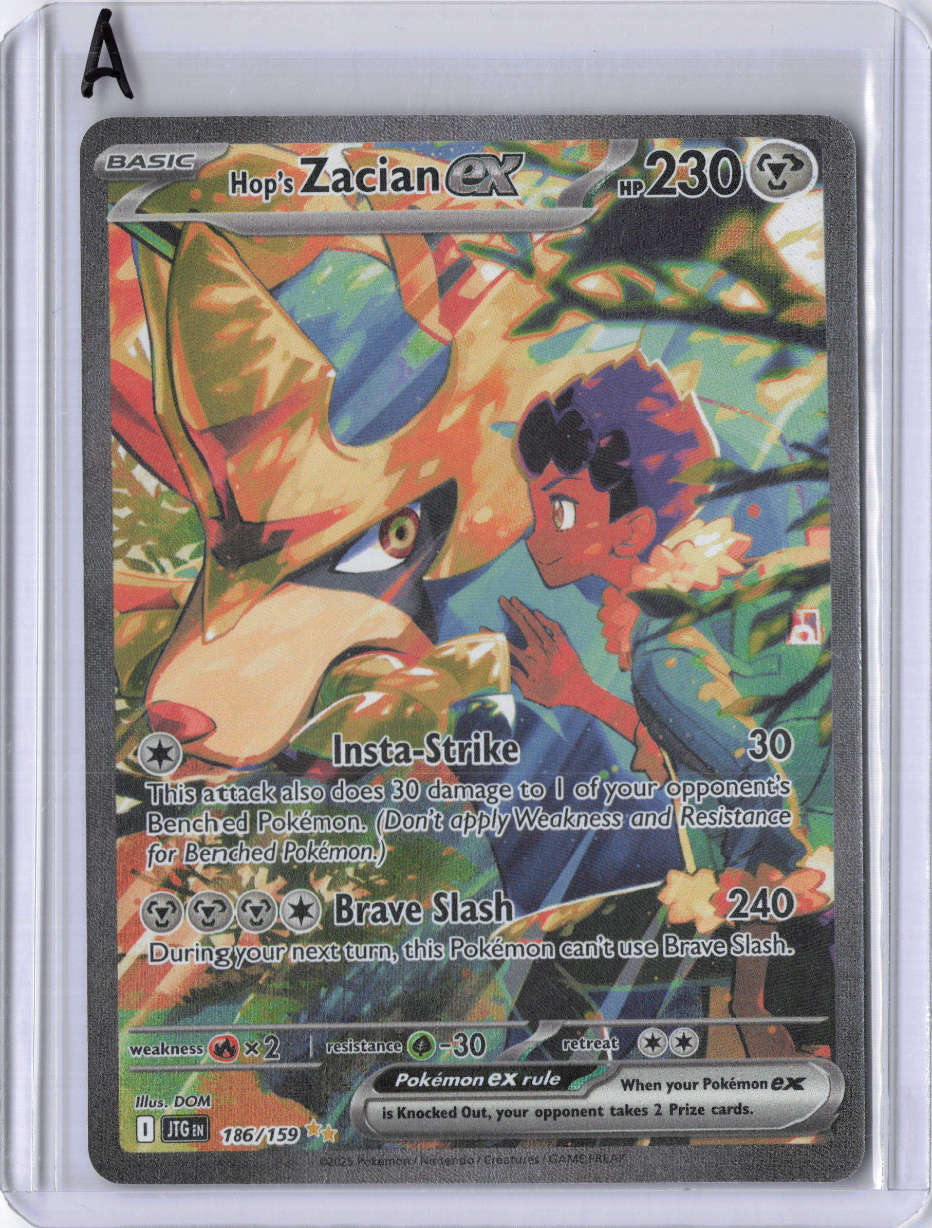 Hop's Zacian ex - 186/159 - SV09: Journey Together (JTG)