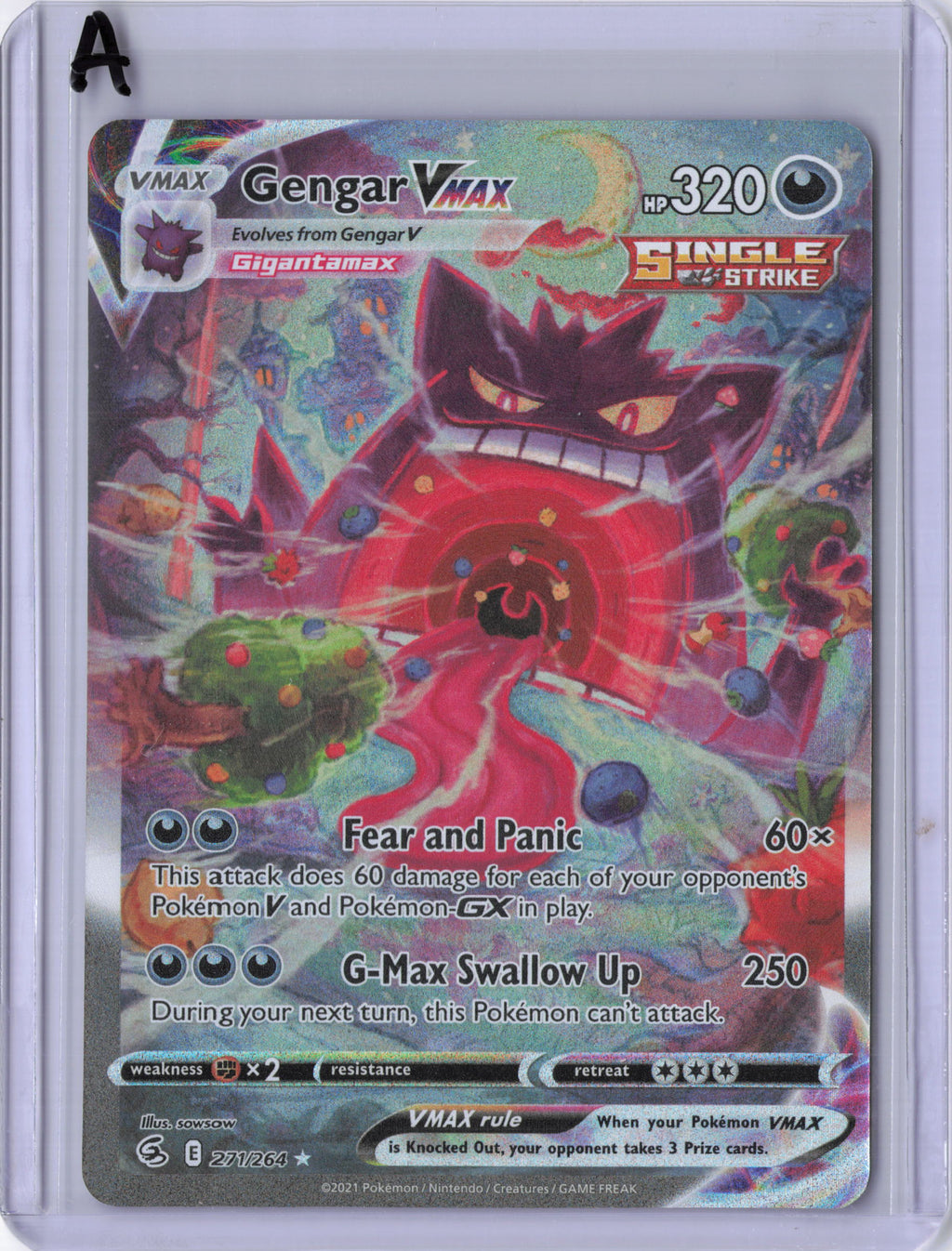 Gengar VMAX (Alternate Art Secret) - SWSH08: Fusion Strike (SWSH08)