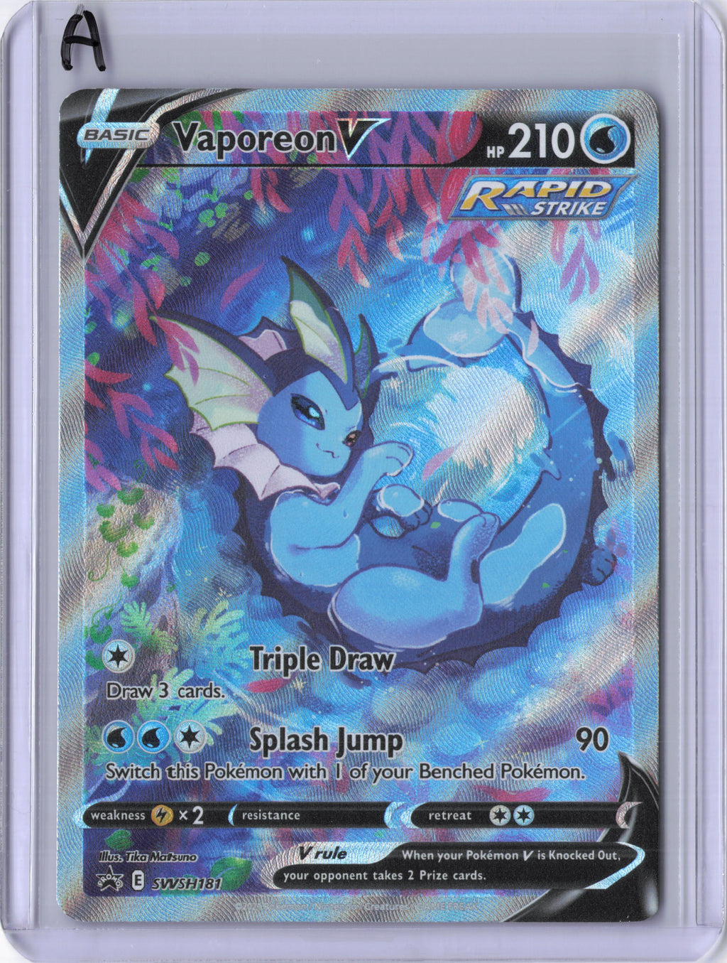 Vaporeon V - SWSH181 - SWSH: Sword & Shield Promo Cards (SWSD)