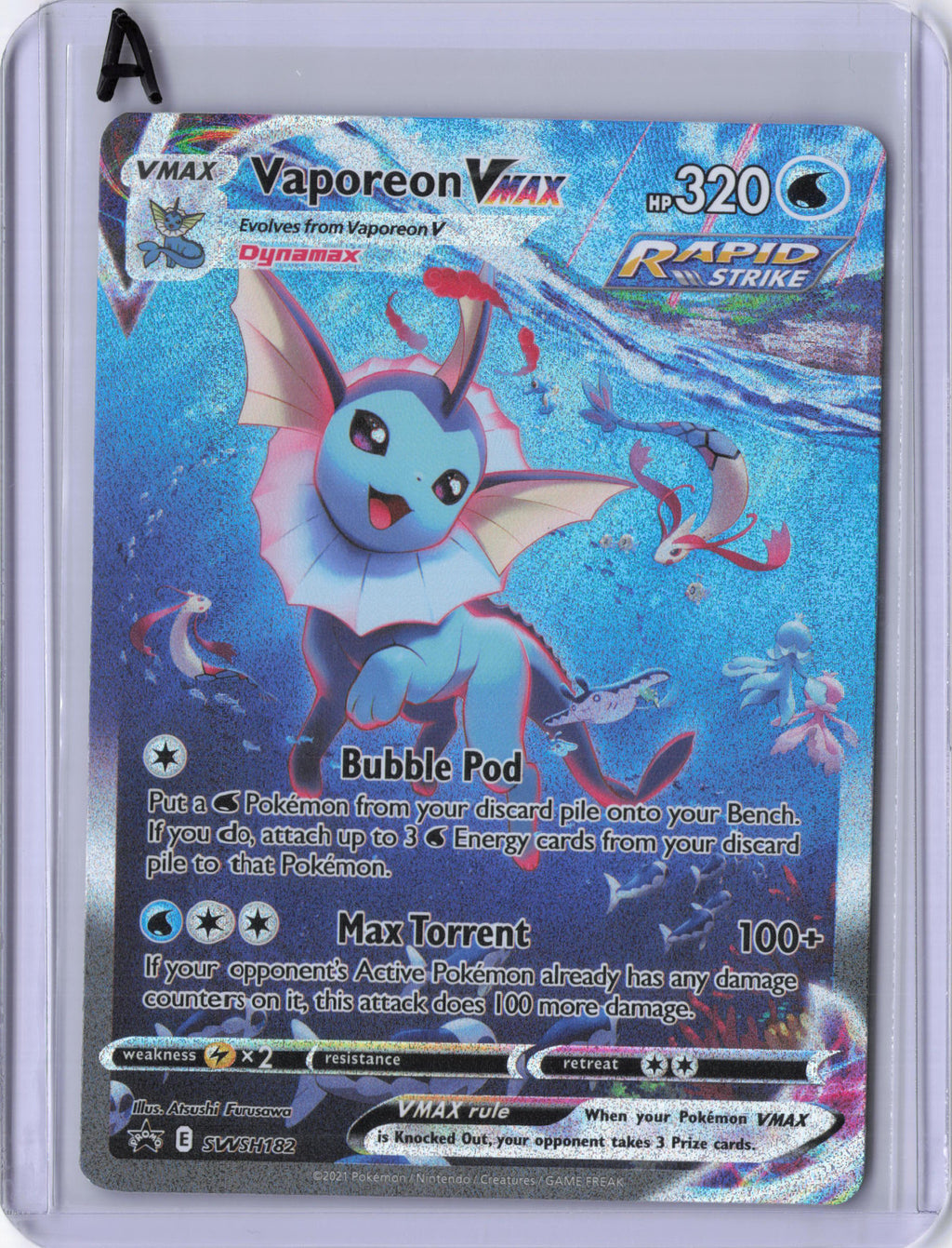 Vaporeon VMAX - SWSH182 - SWSH: Sword & Shield Promo Cards (SWSD)