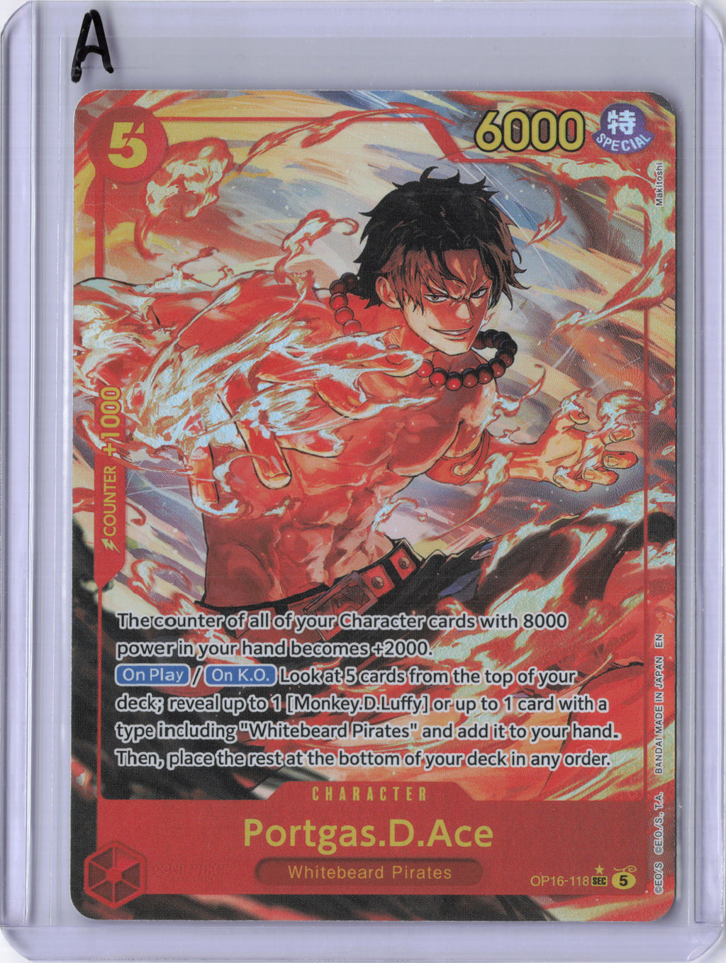 Portgas.D.Ace (118) (Alternate Art) - The Time of Battle (OP16)