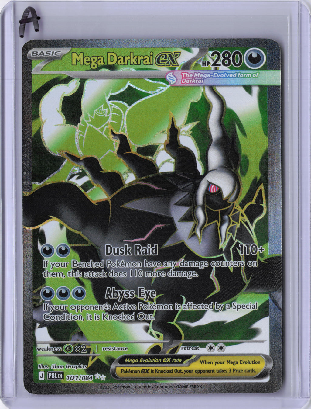 Mega Darkrai ex - 101/084 - ME05: Pitch Black (PBL)