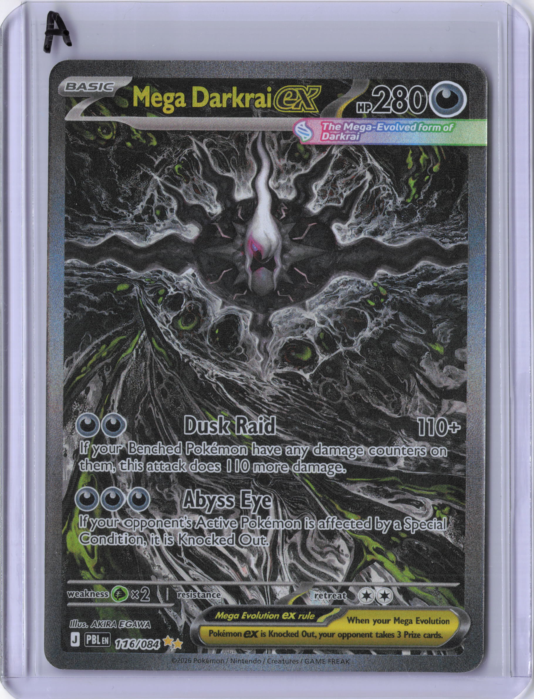 Mega Darkrai ex - 116/084 - ME05: Pitch Black (PBL)