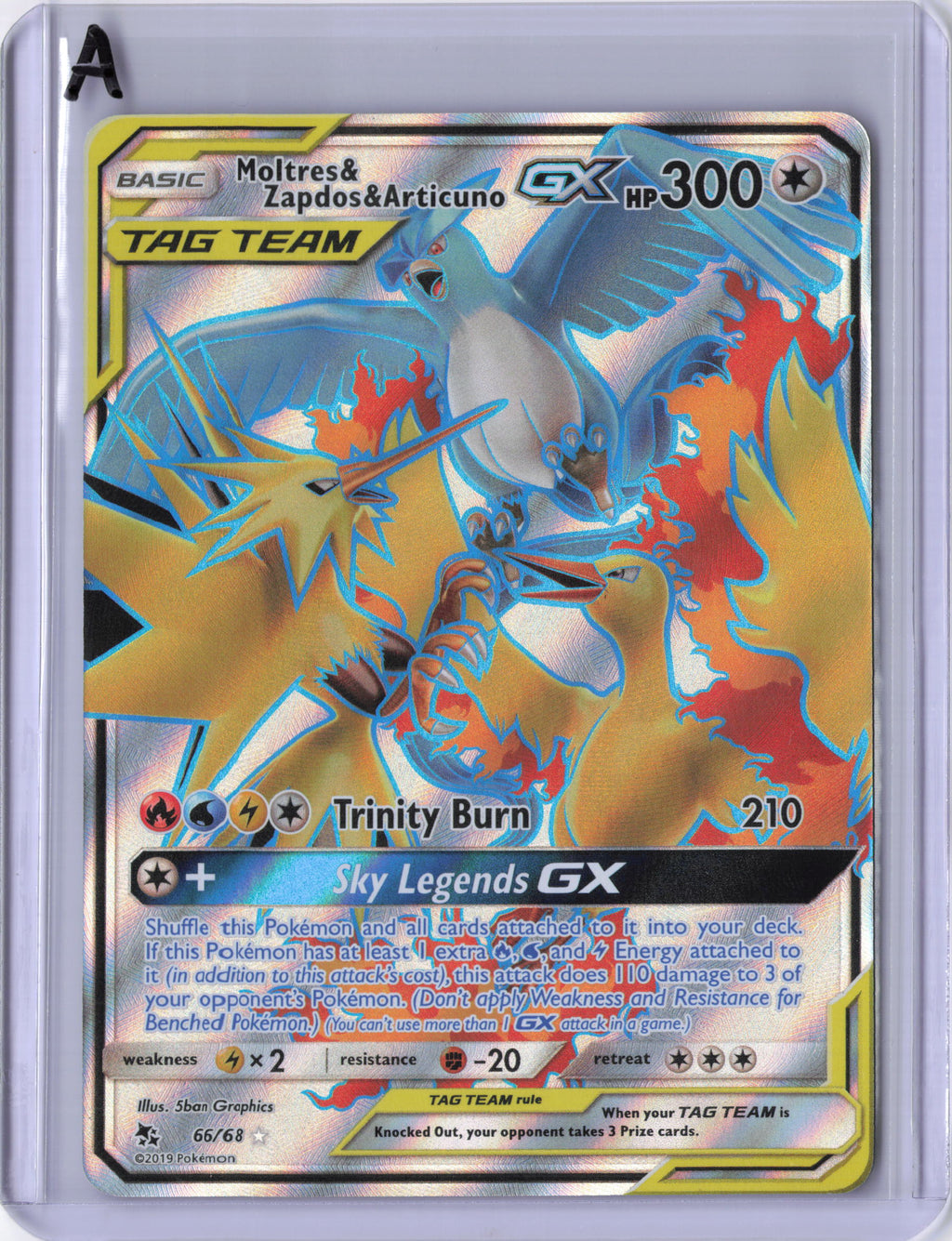 Moltres & Zapdos & Articuno GX (Full Art) - Hidden Fates (HIF)