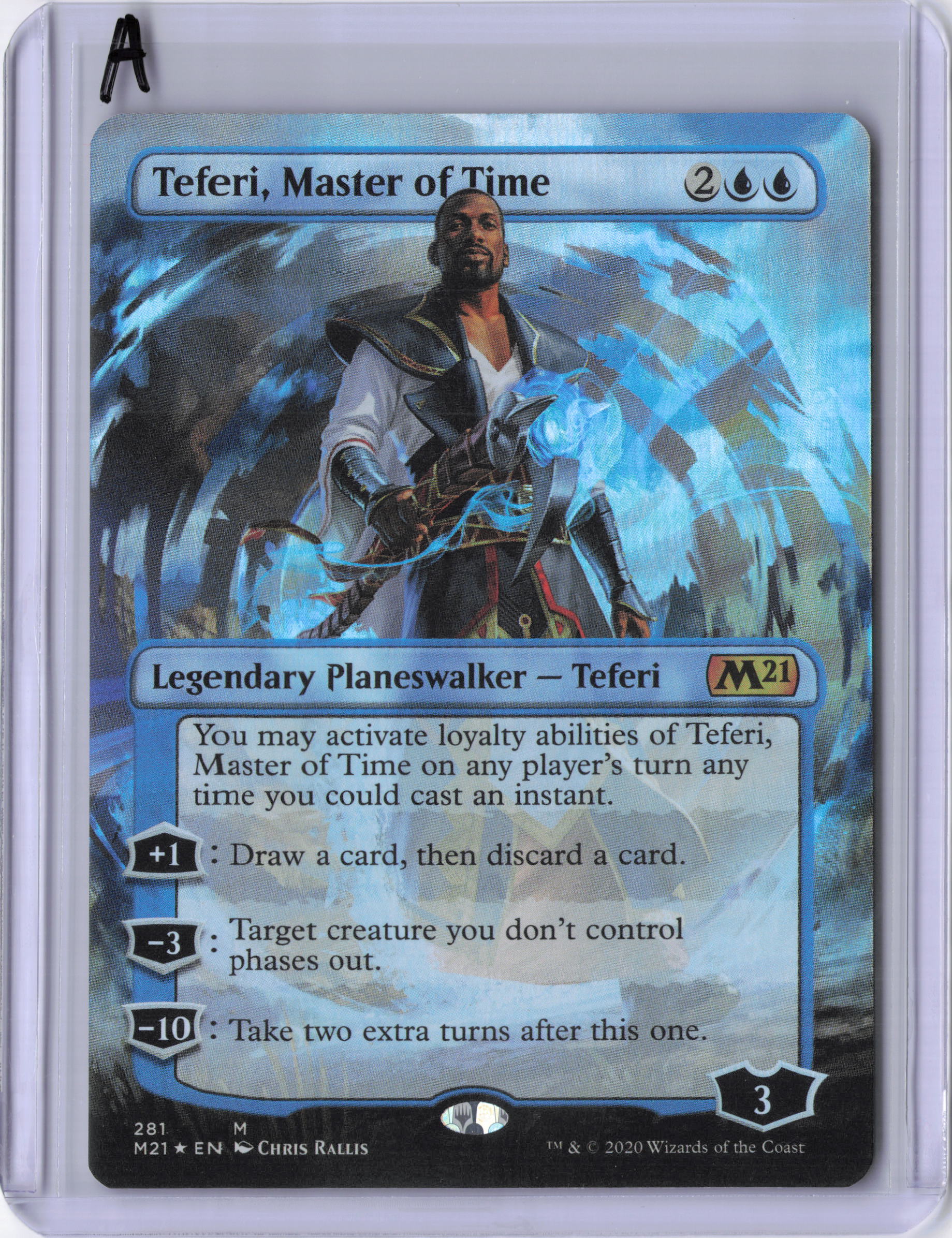 Teferi, Master of Time (Borderless) - Core Set 2021 (M21) (Foil)