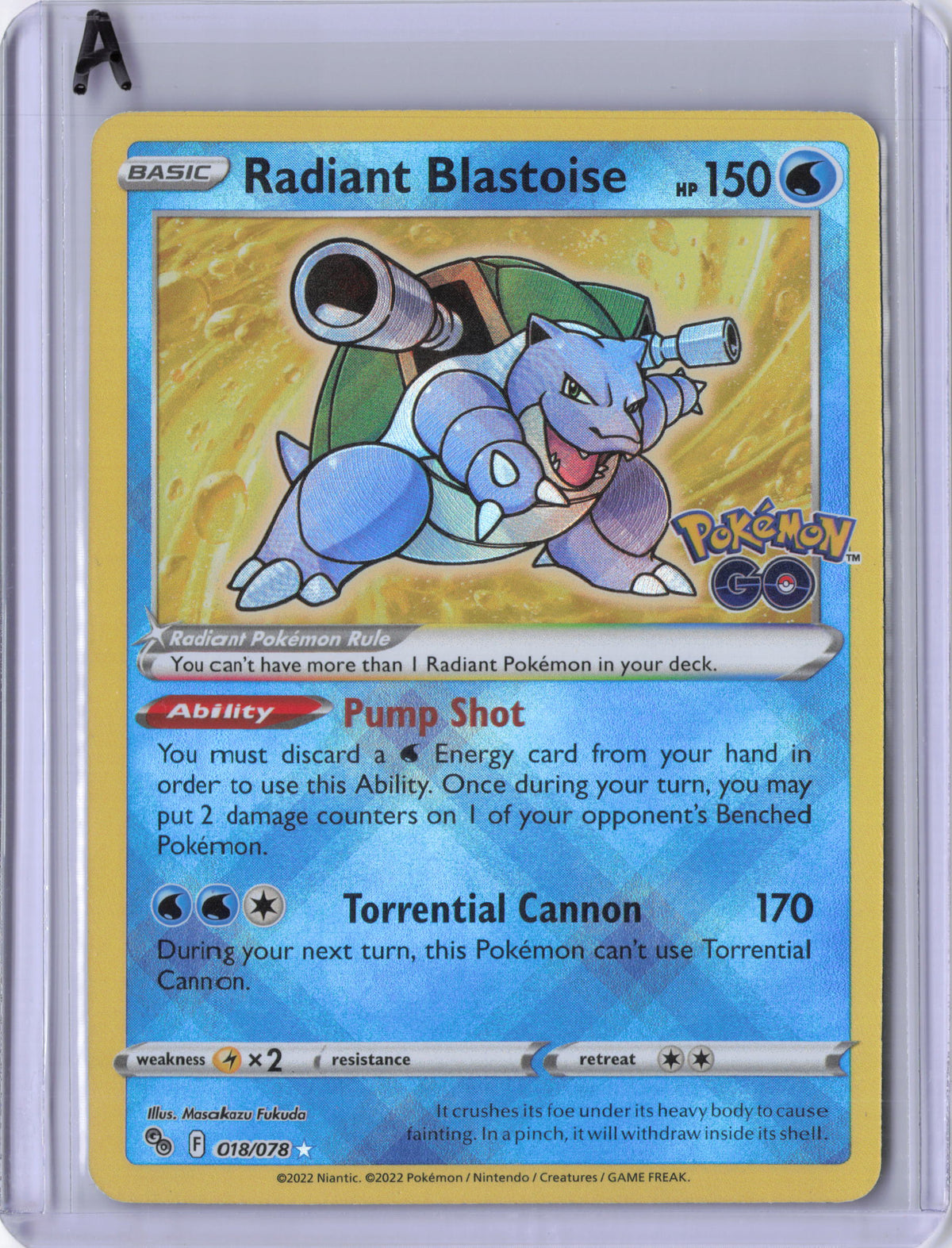 Radiant Blastoise - Pokemon GO (PGO)