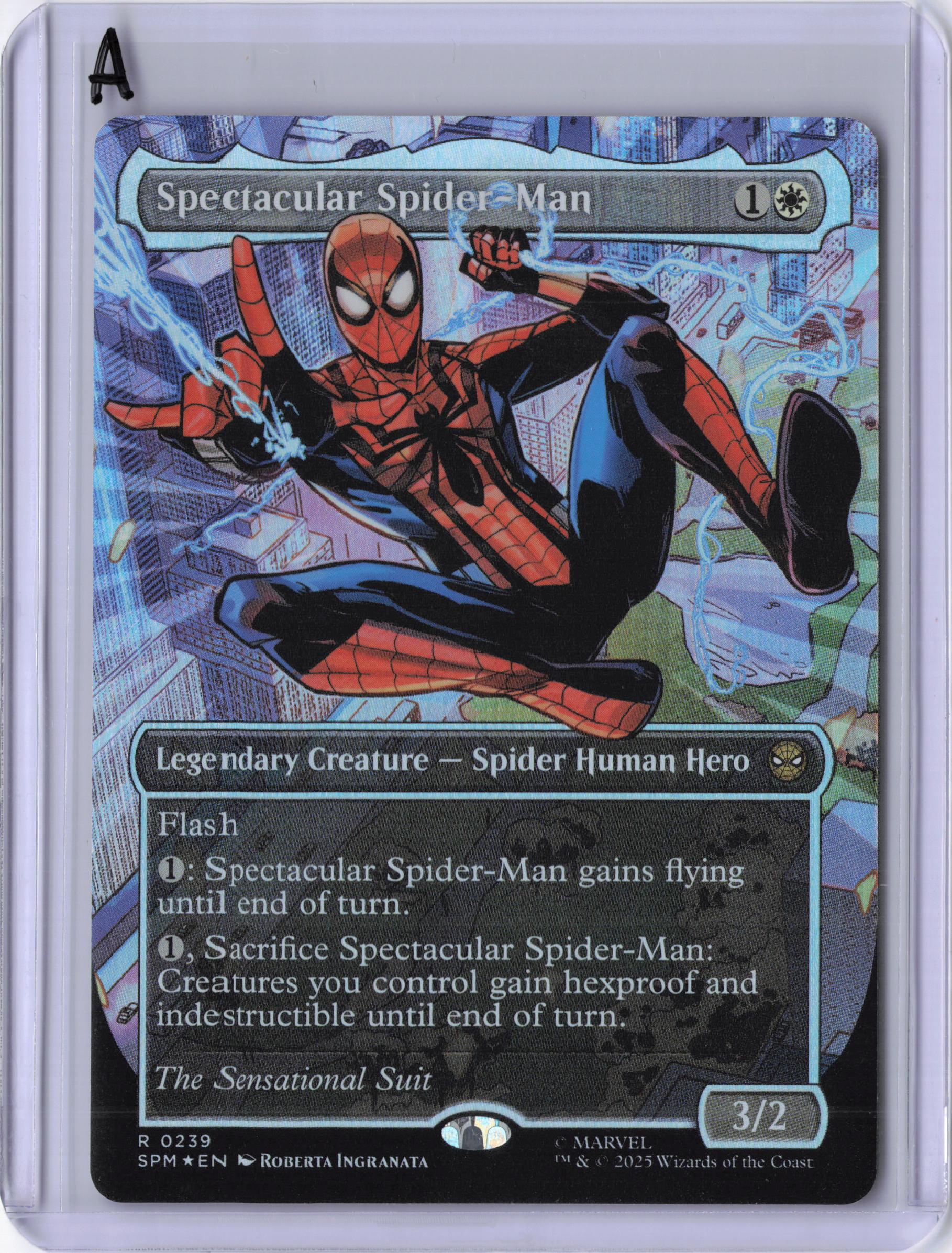 Spectacular Spider-Man (0239) (Borderless) (Textured Foil) - Marvel's Spider-Man (SPM)