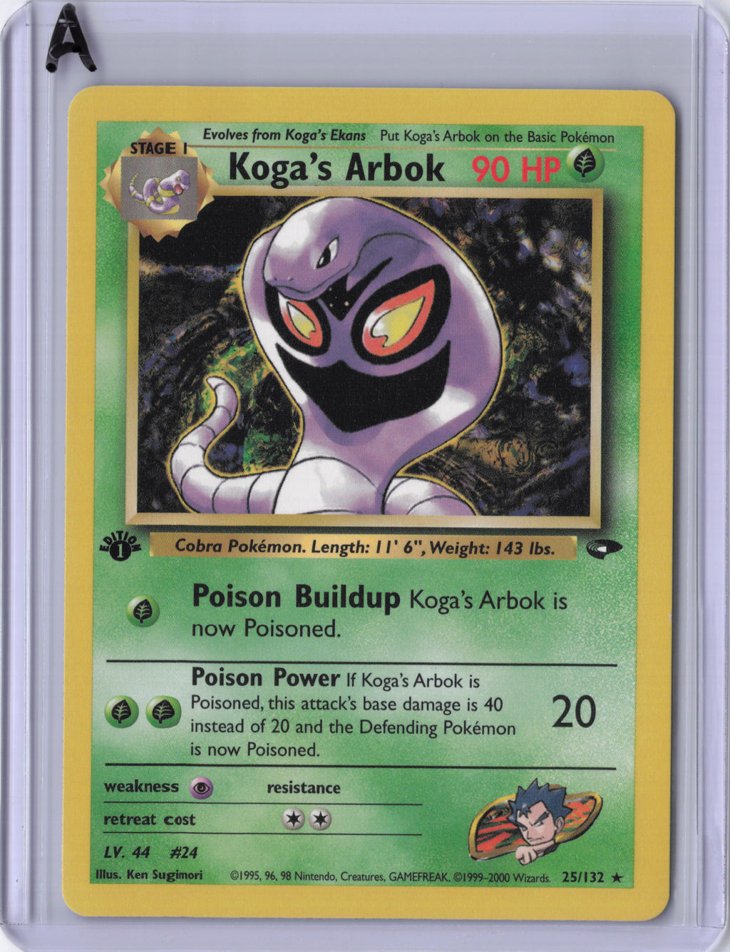 Koga's Arbok - Gym Challenge (G2) 1st edition