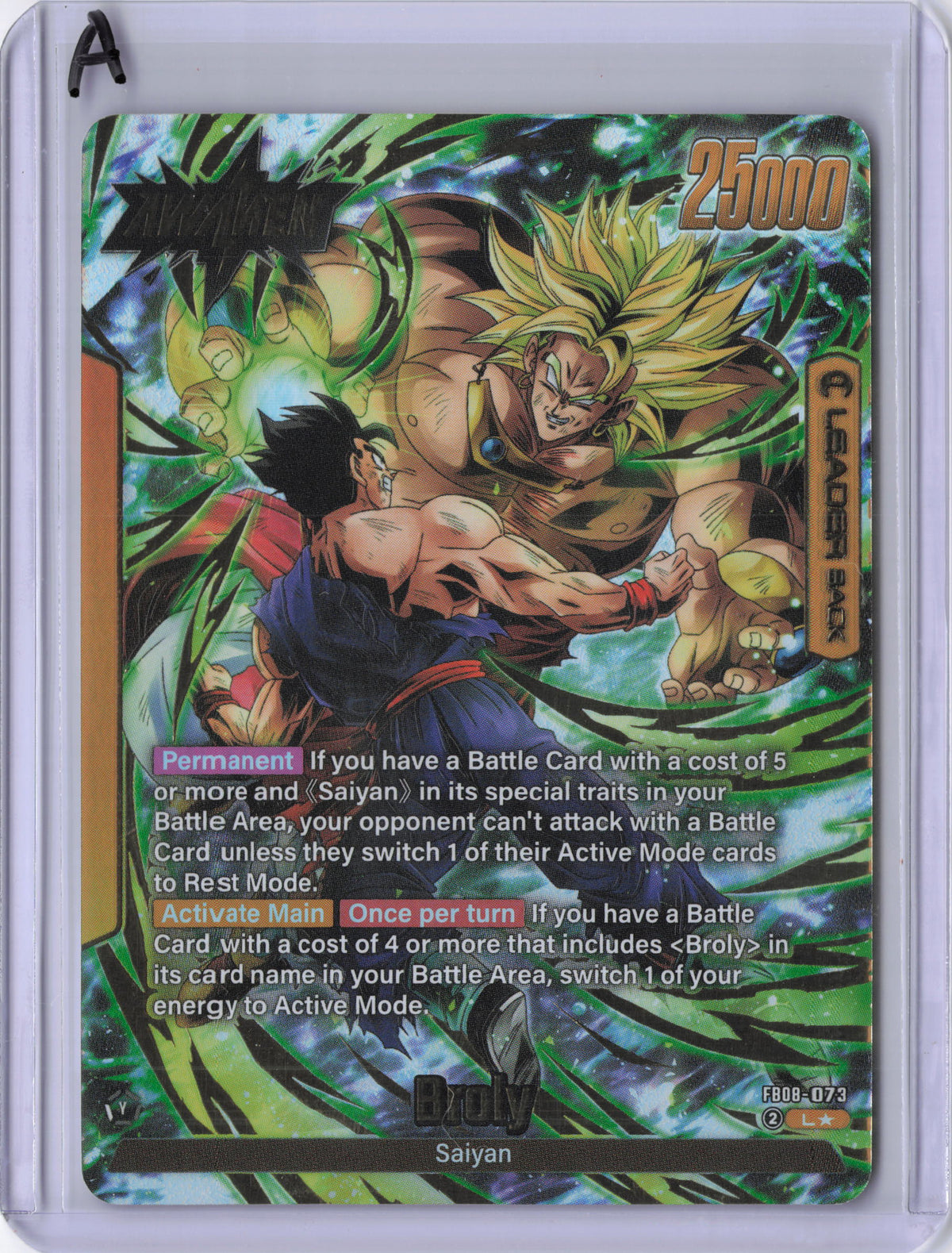 Broly - FB08-073 (Alternate Art) - Saiyan's Pride (FB08)