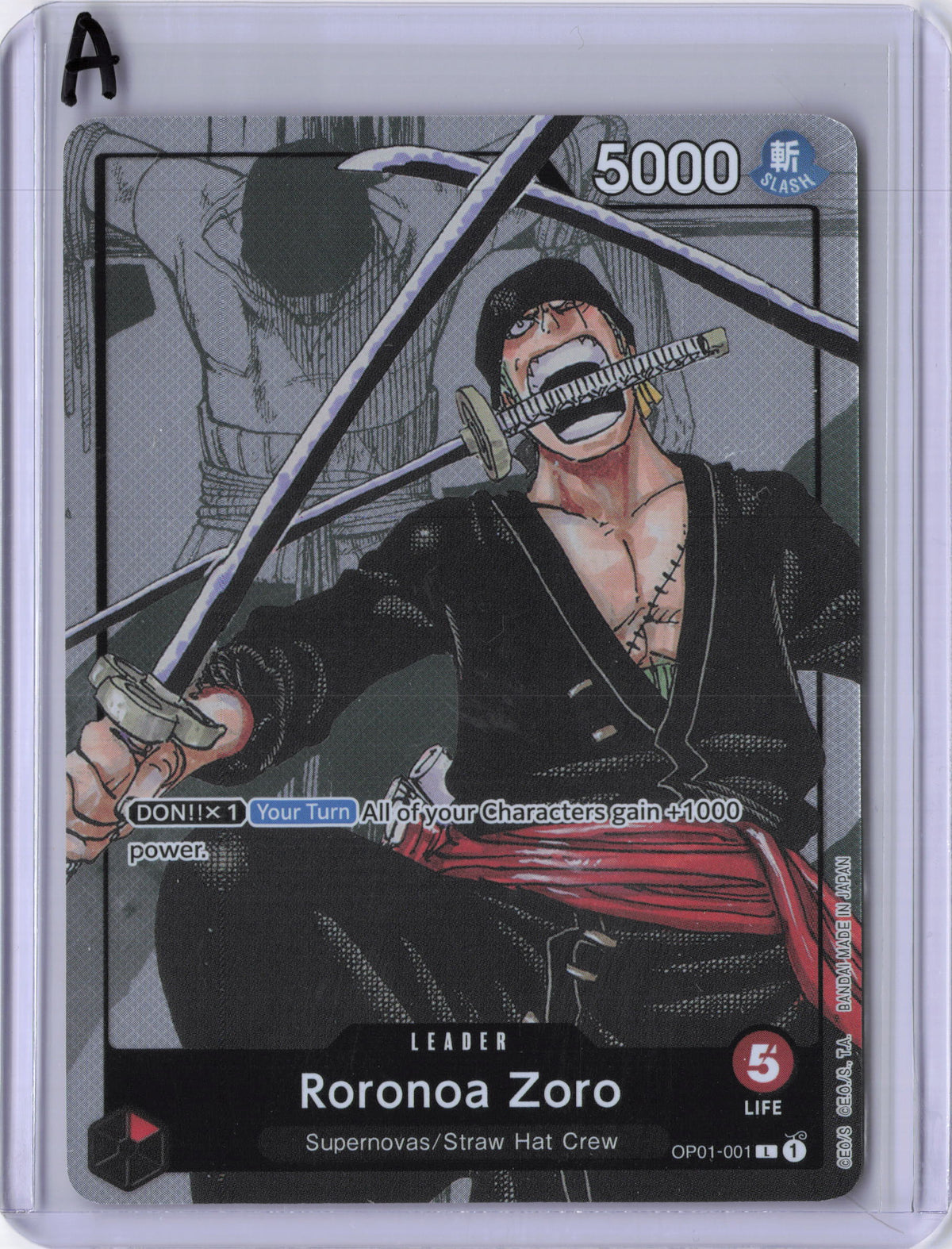 Roronoa Zoro - OP01-001 (Alternate Art) - One Piece Promotion Cards (OP-PR)