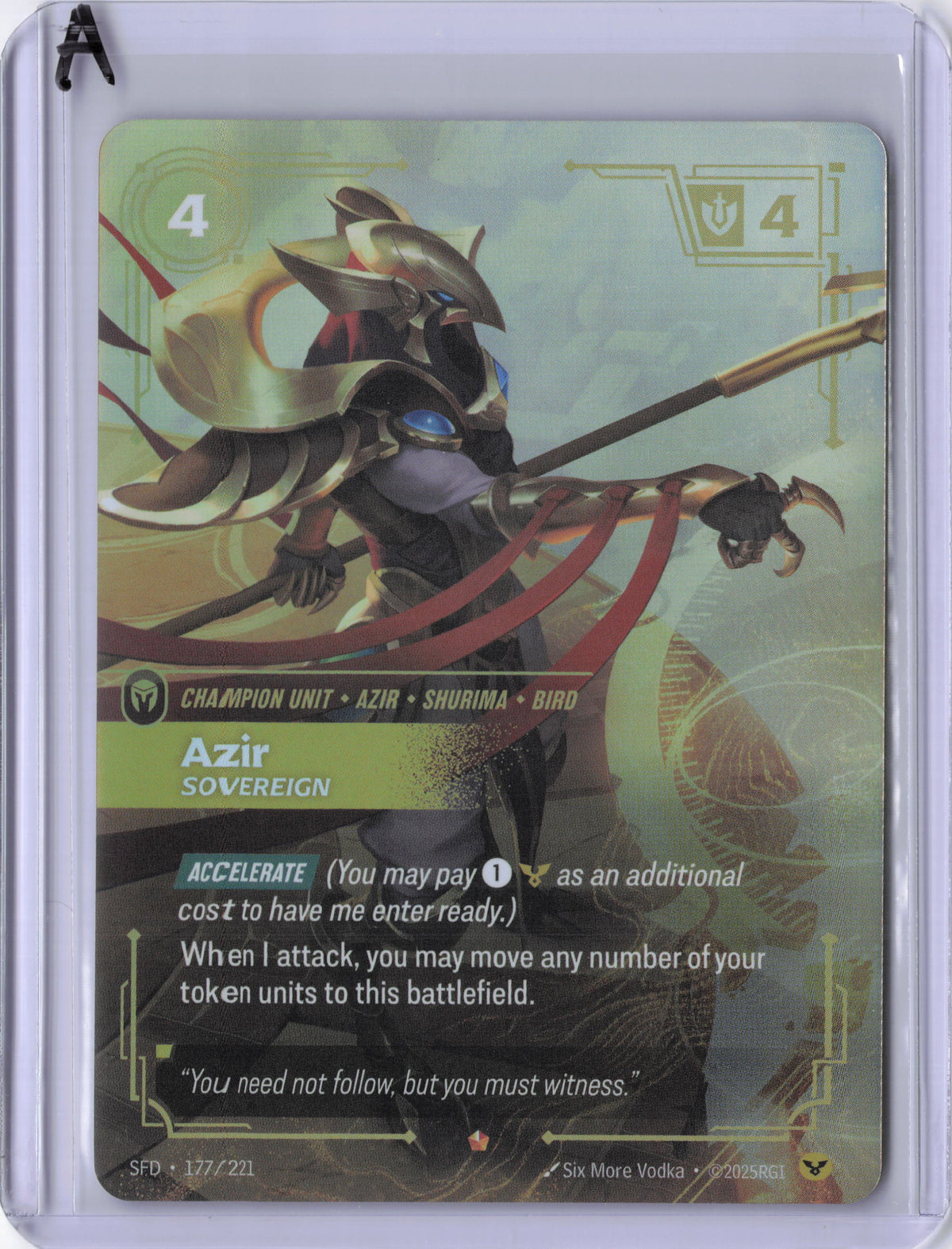 Azir, Sovereign (Alternate Art) - Spiritforged (SFD)