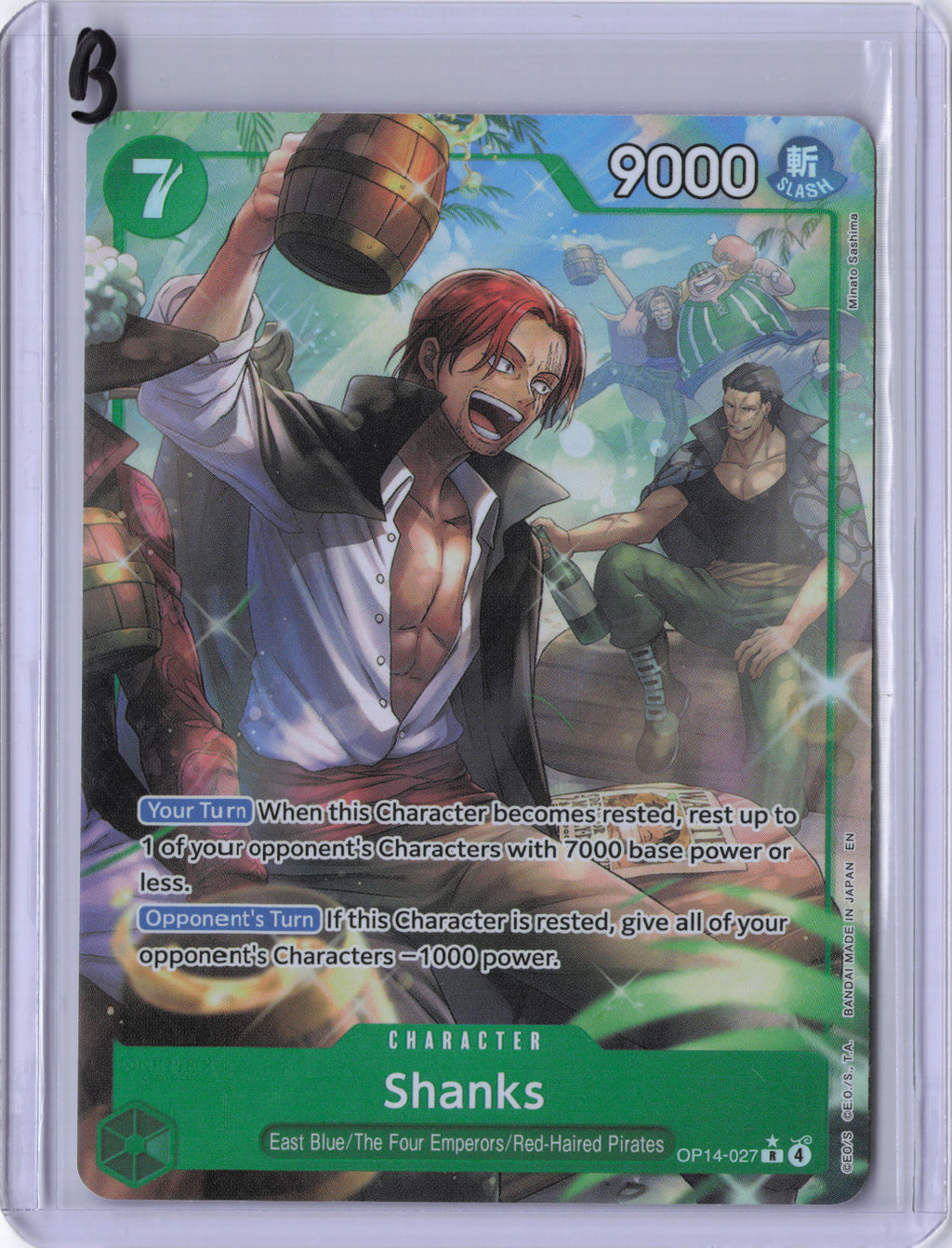 Shanks (Alternate Art) - The Azure Sea's Seven (OP14)